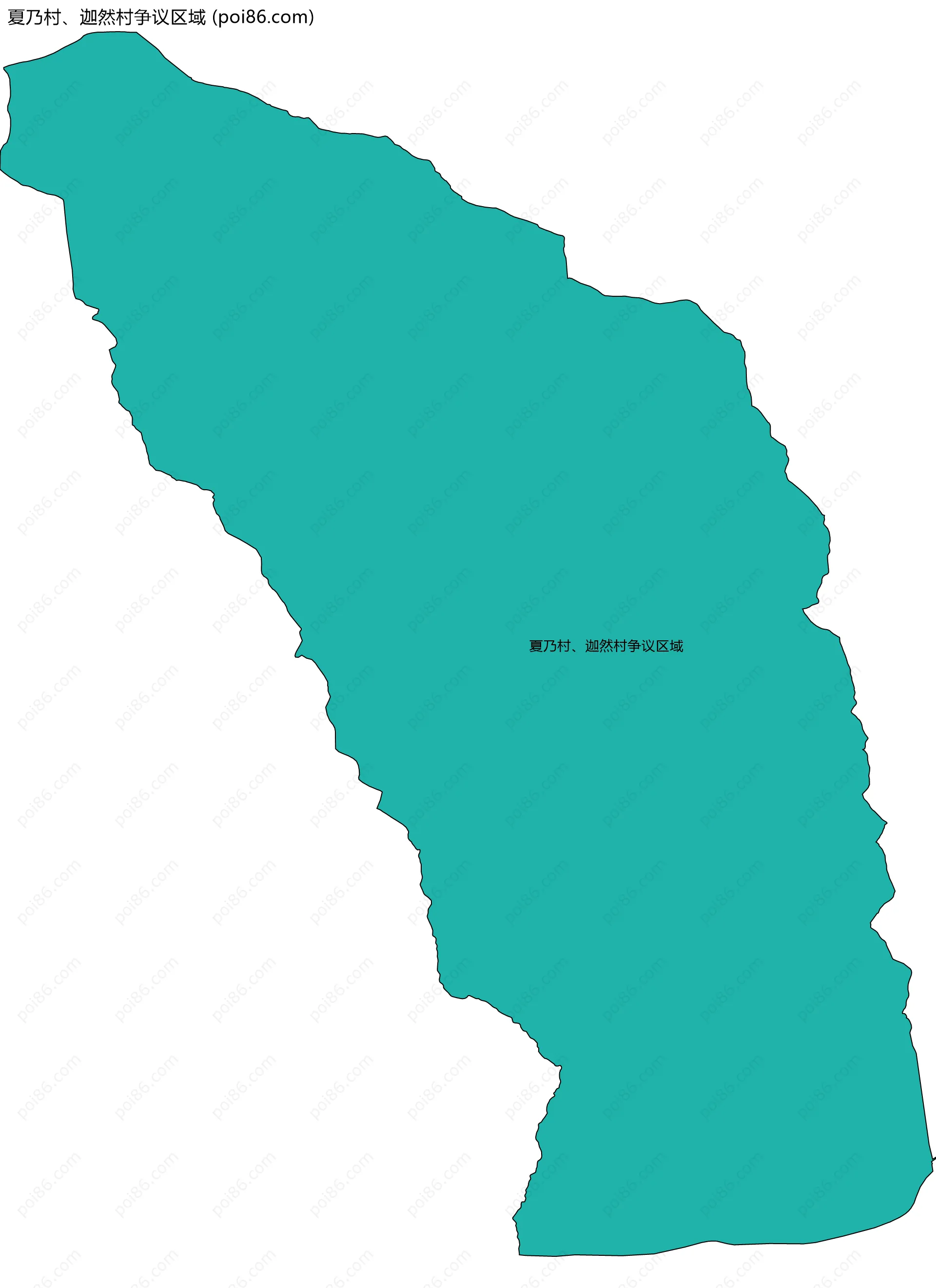 夏乃村、迦然村争议区域边界地图