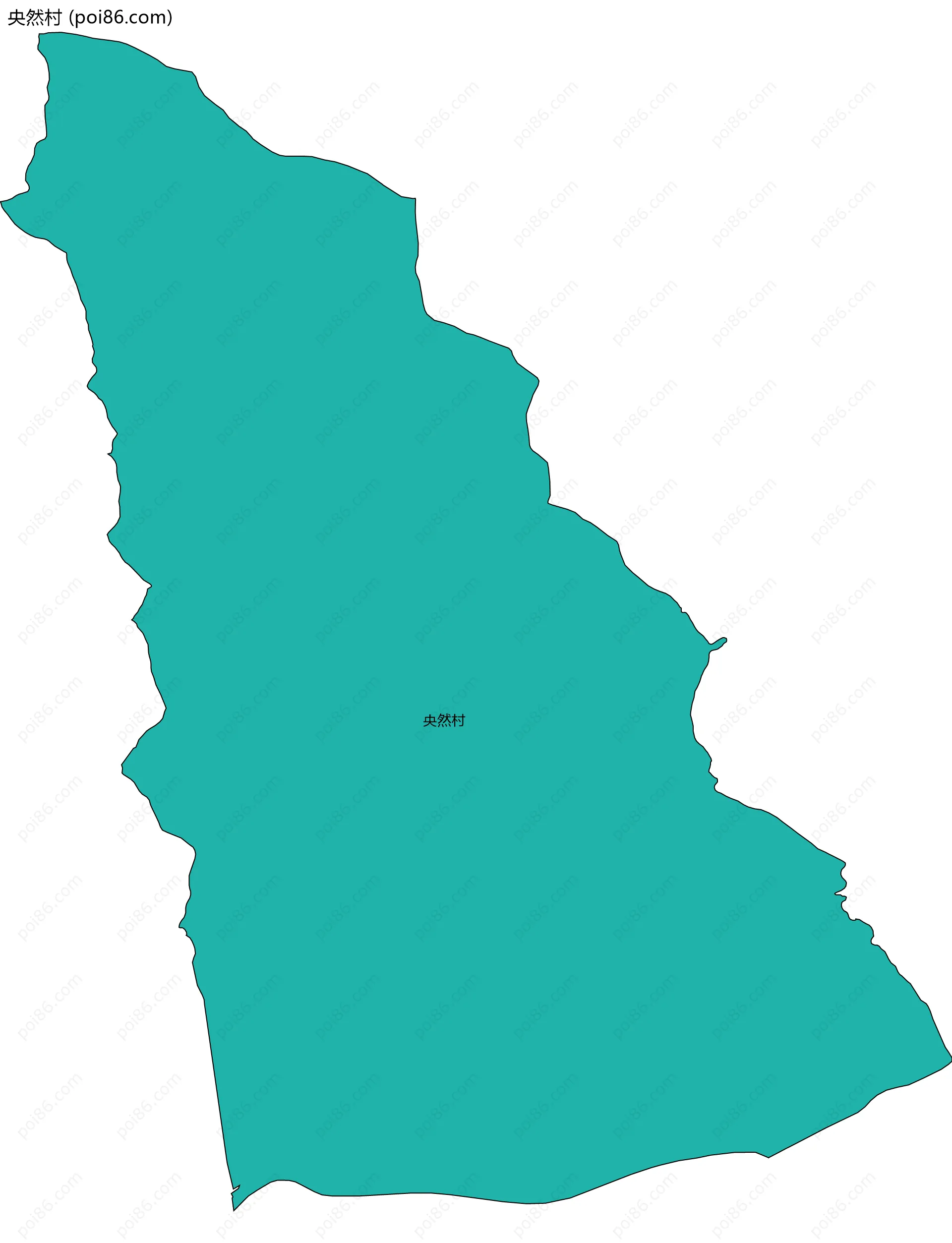 央然村边界地图