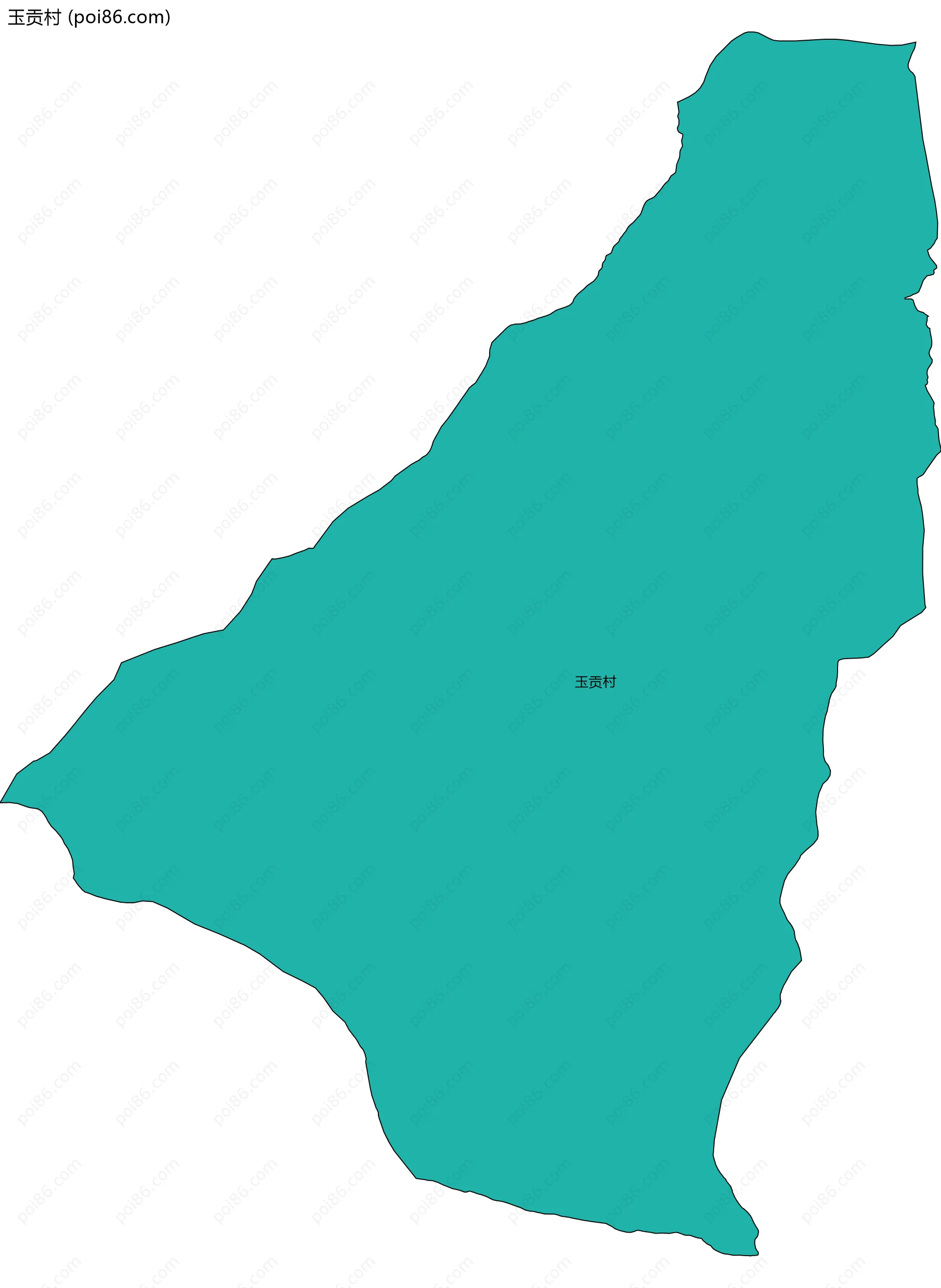 玉贡村边界地图