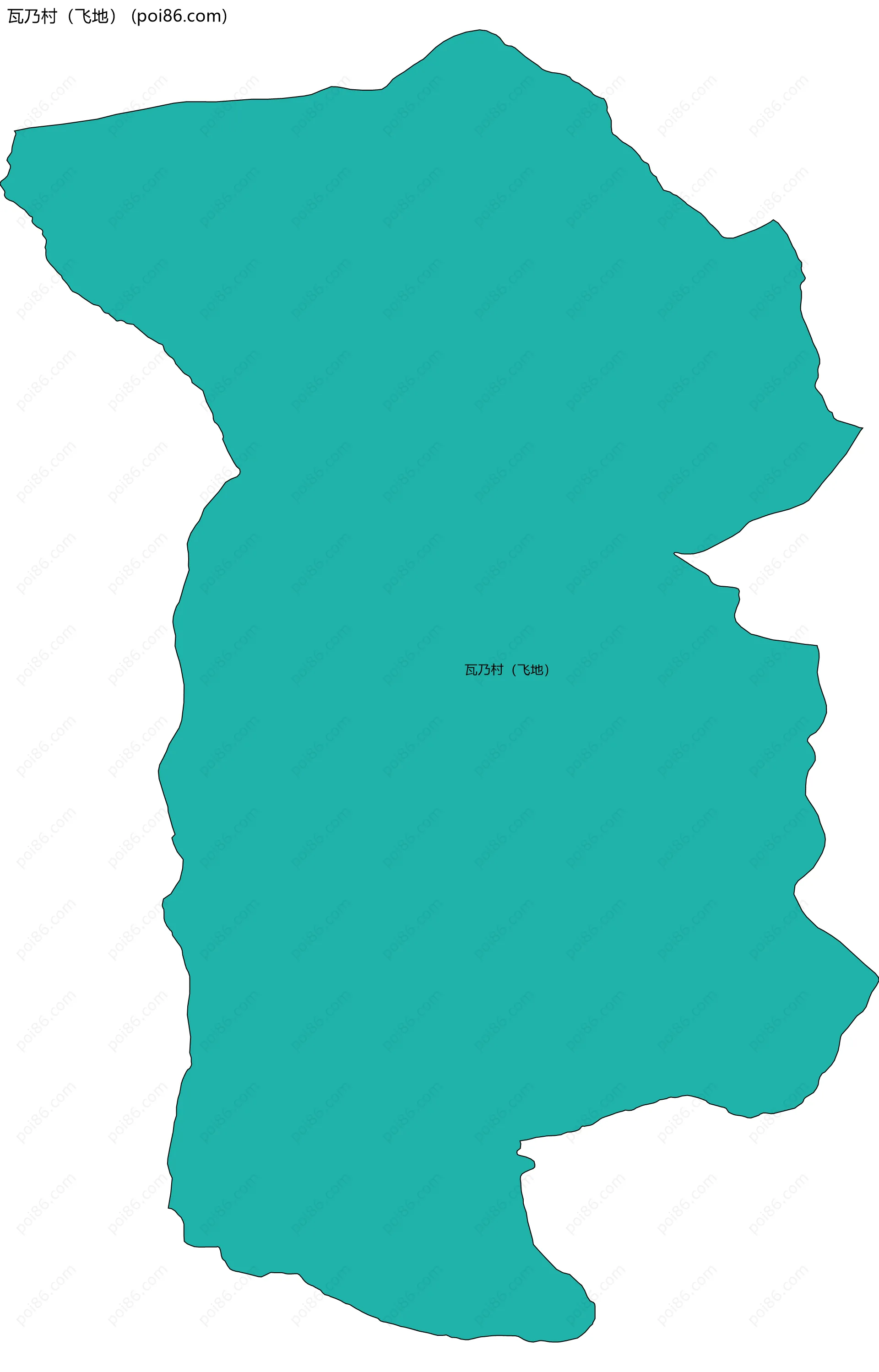 瓦乃村（飞地）边界地图