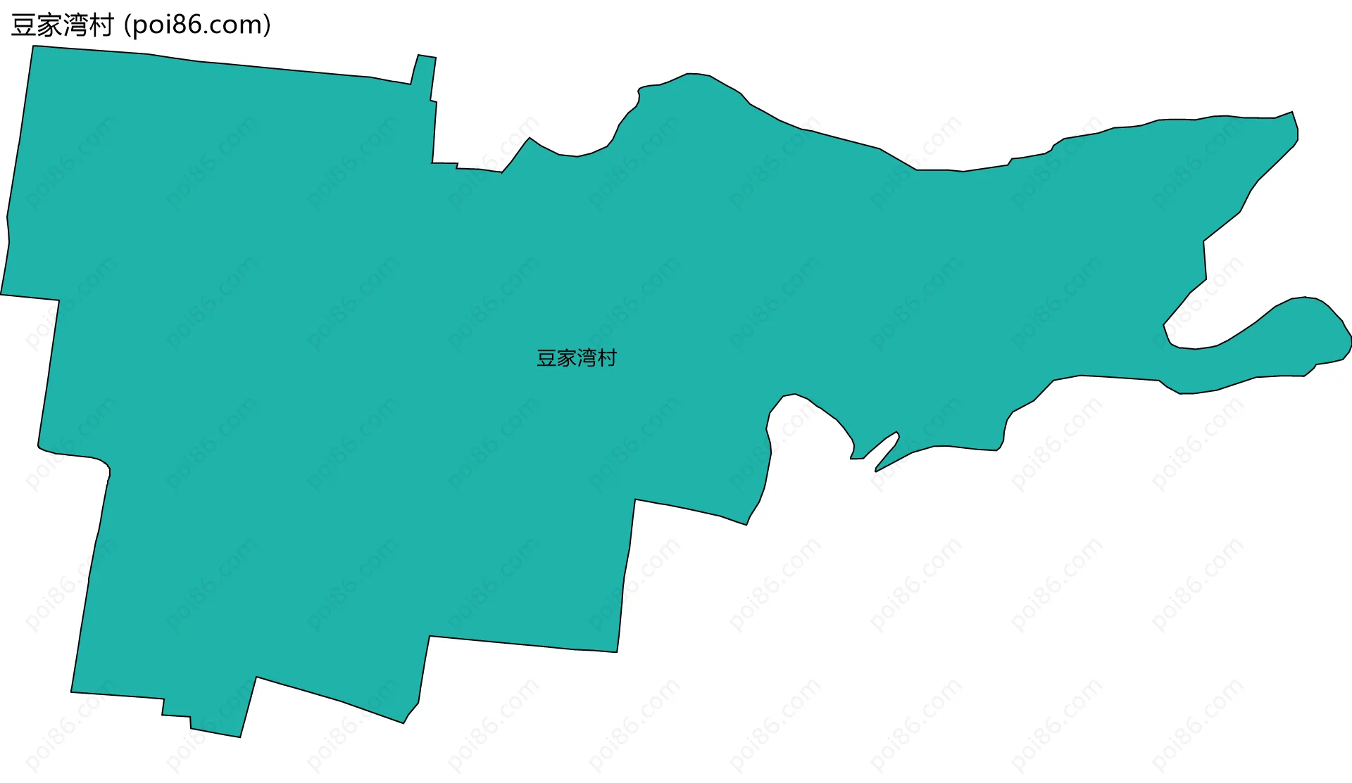 豆家湾村边界地图