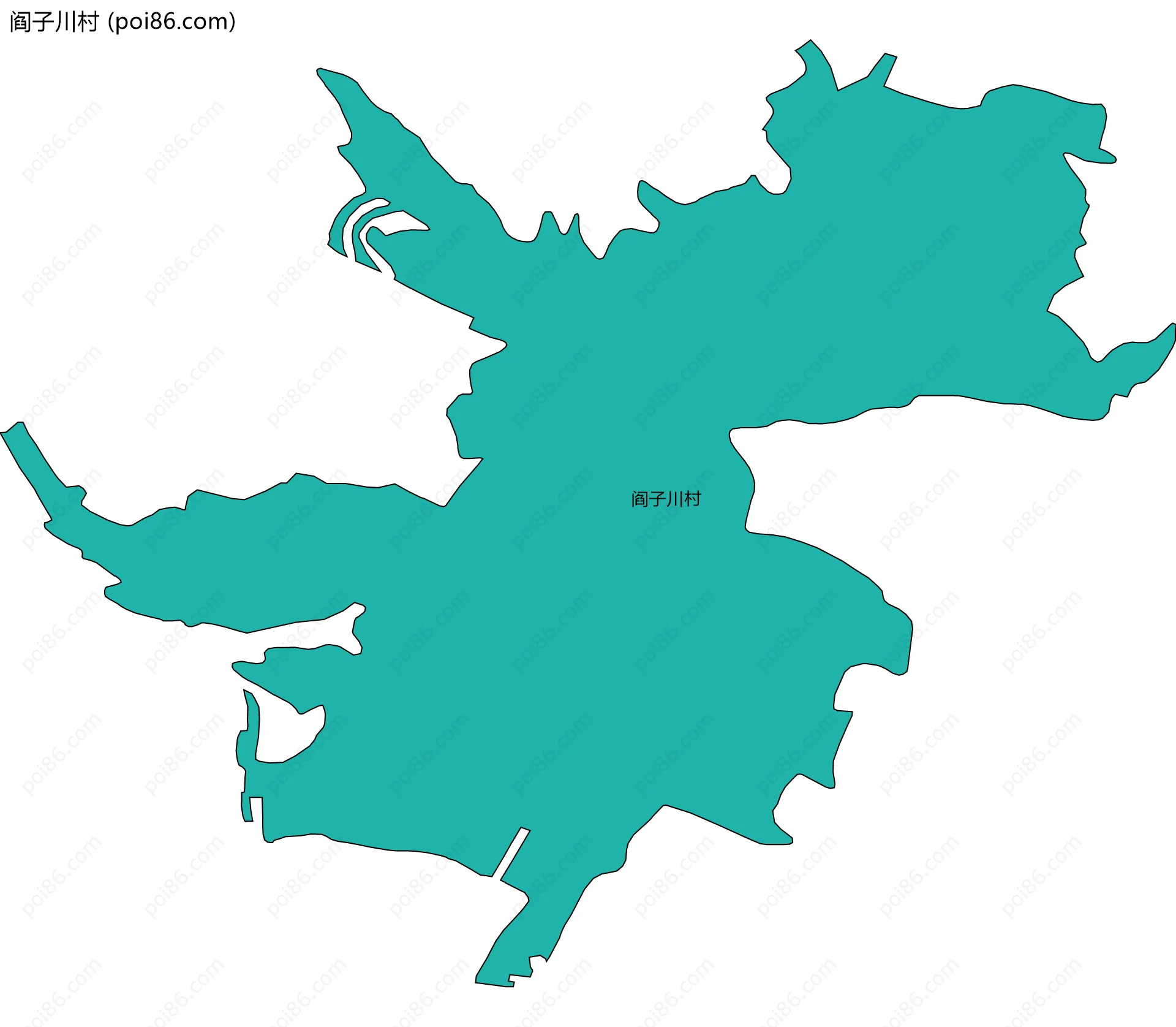 阎子川村边界地图