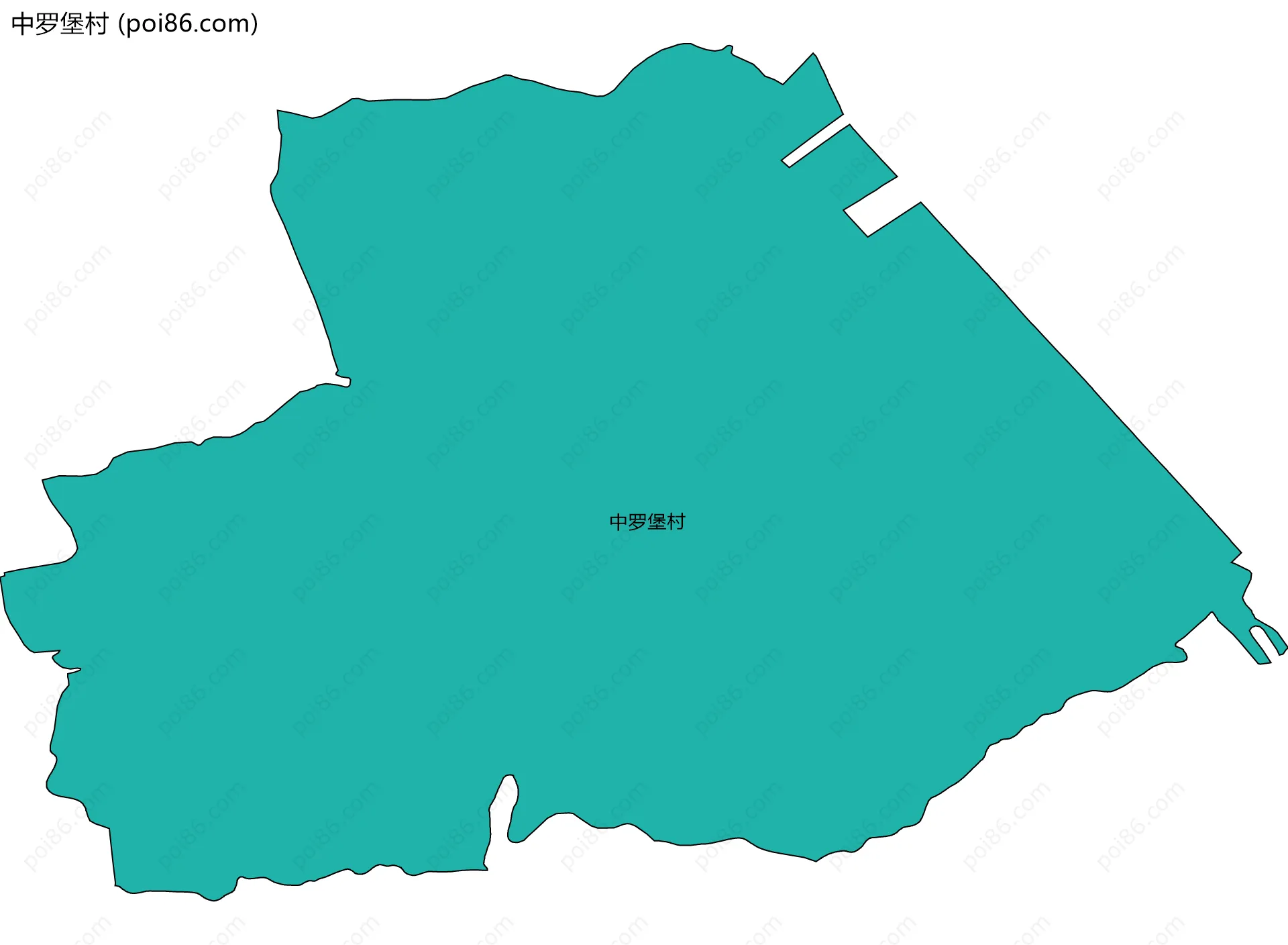 中罗堡村边界地图