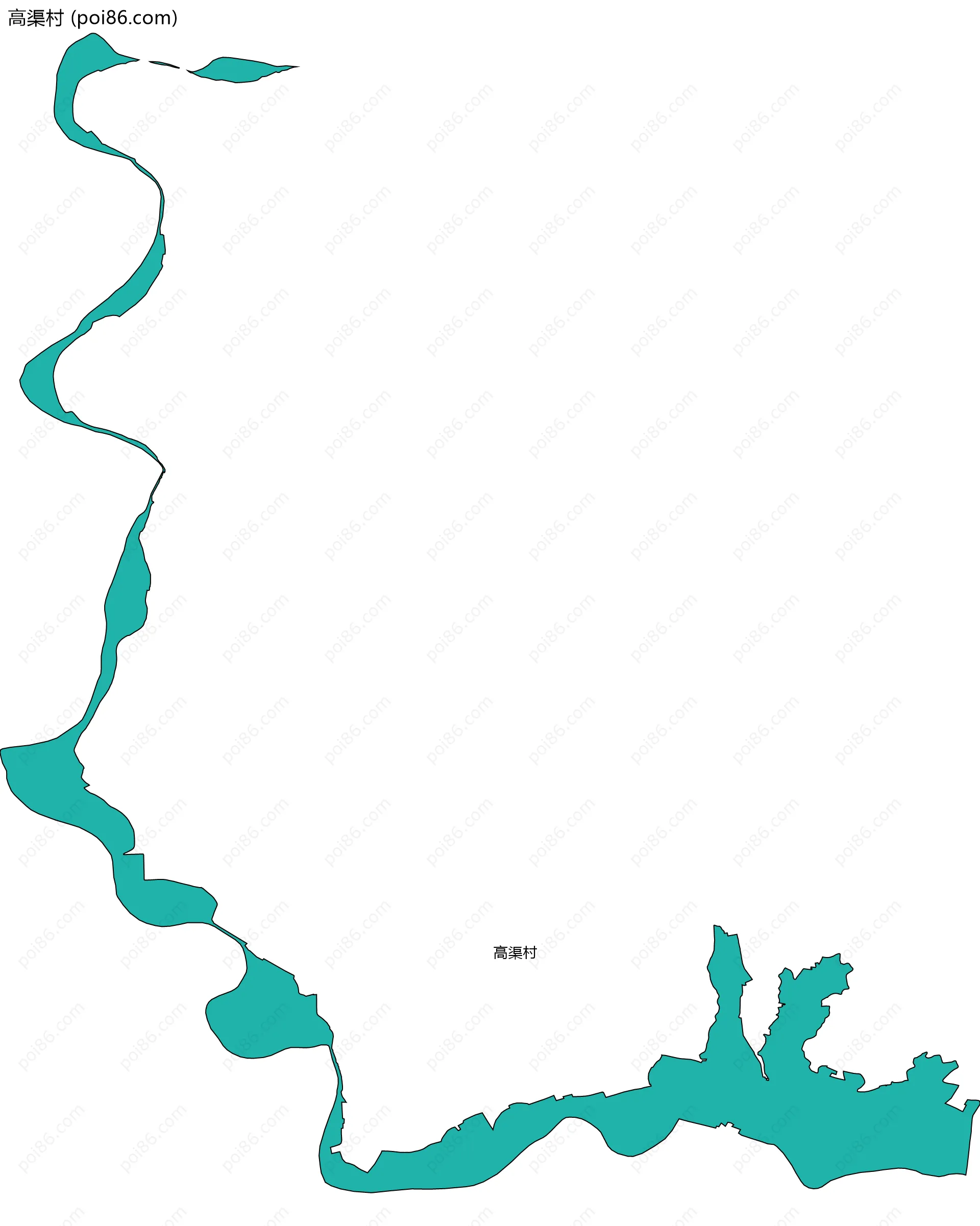 高渠村边界地图