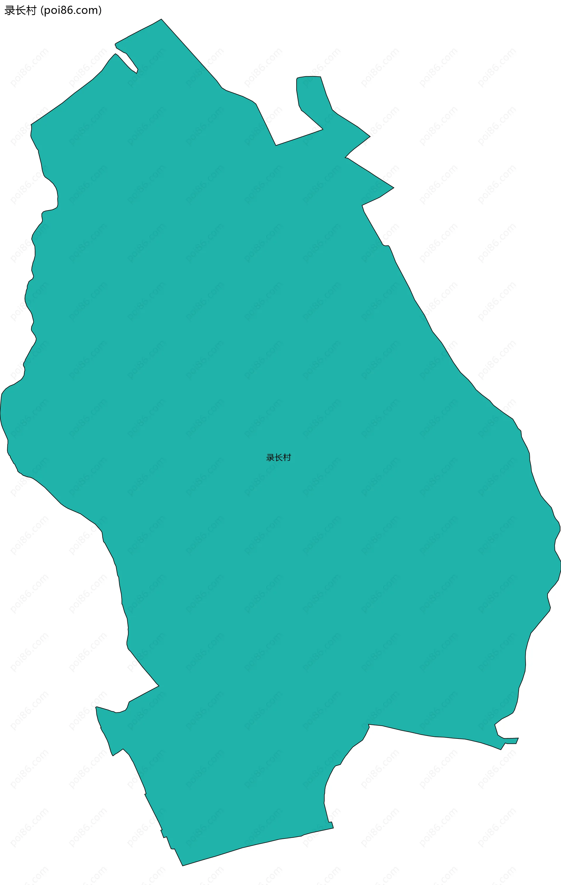 录长村边界地图
