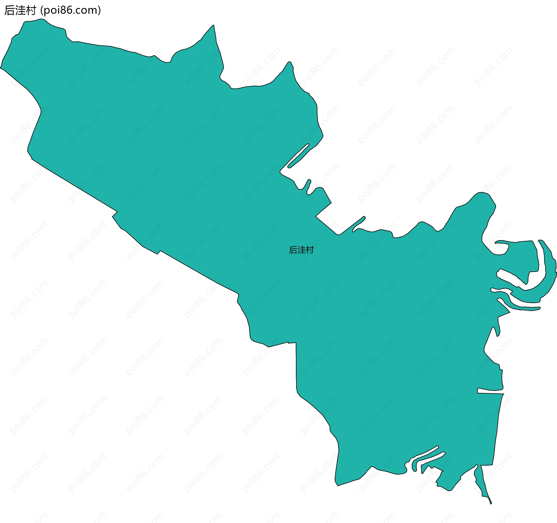 后洼村边界地图