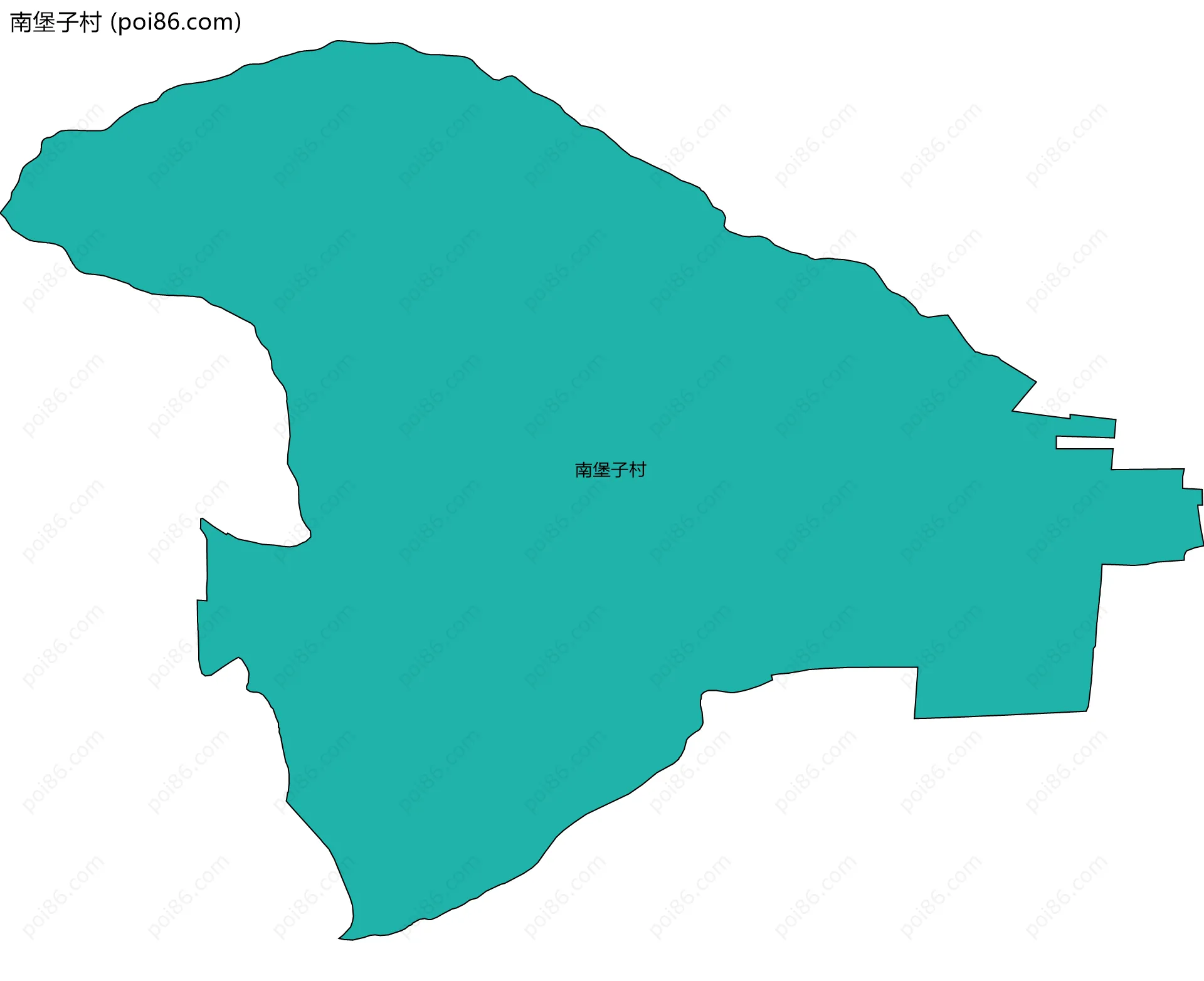 南堡子村边界地图
