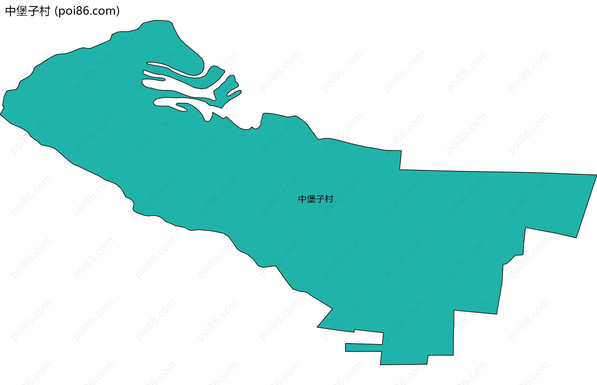 中堡子村边界地图