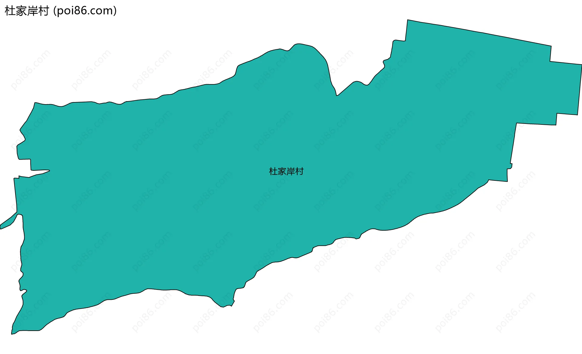 杜家岸村边界地图