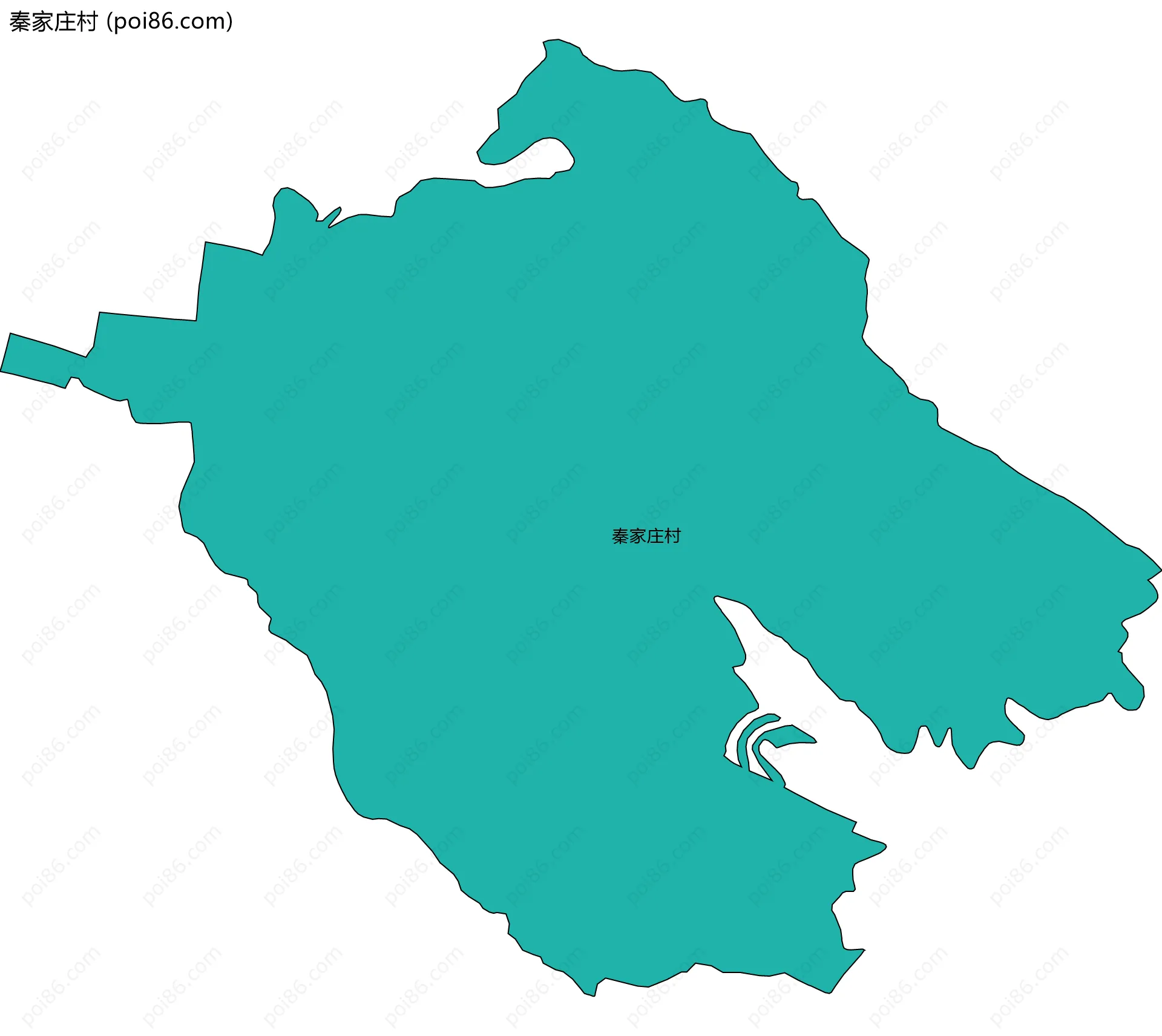 秦家庄村边界地图