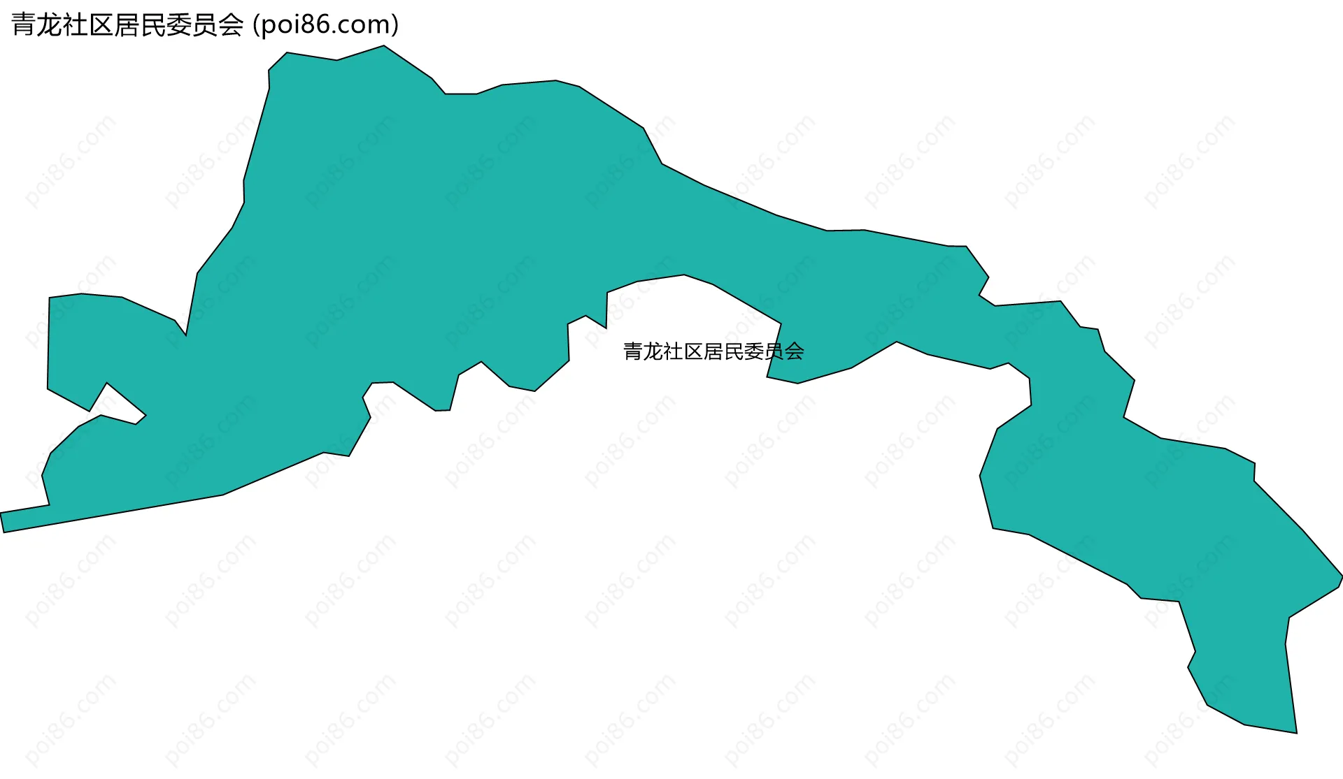 青龙社区居民委员会边界地图