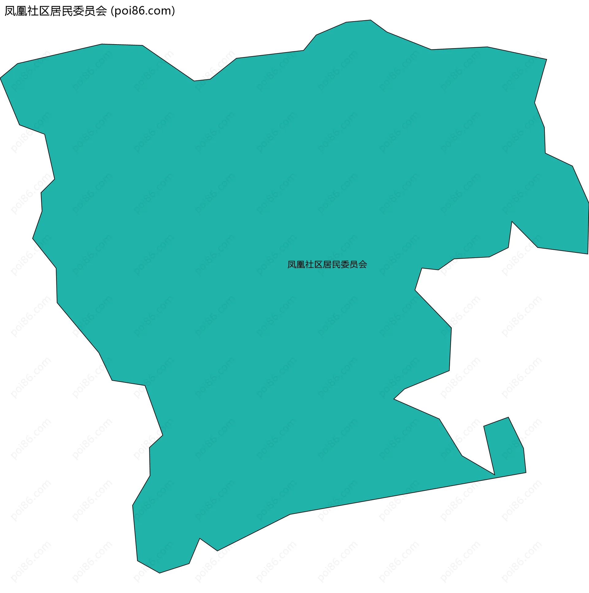 凤凰社区居民委员会边界地图