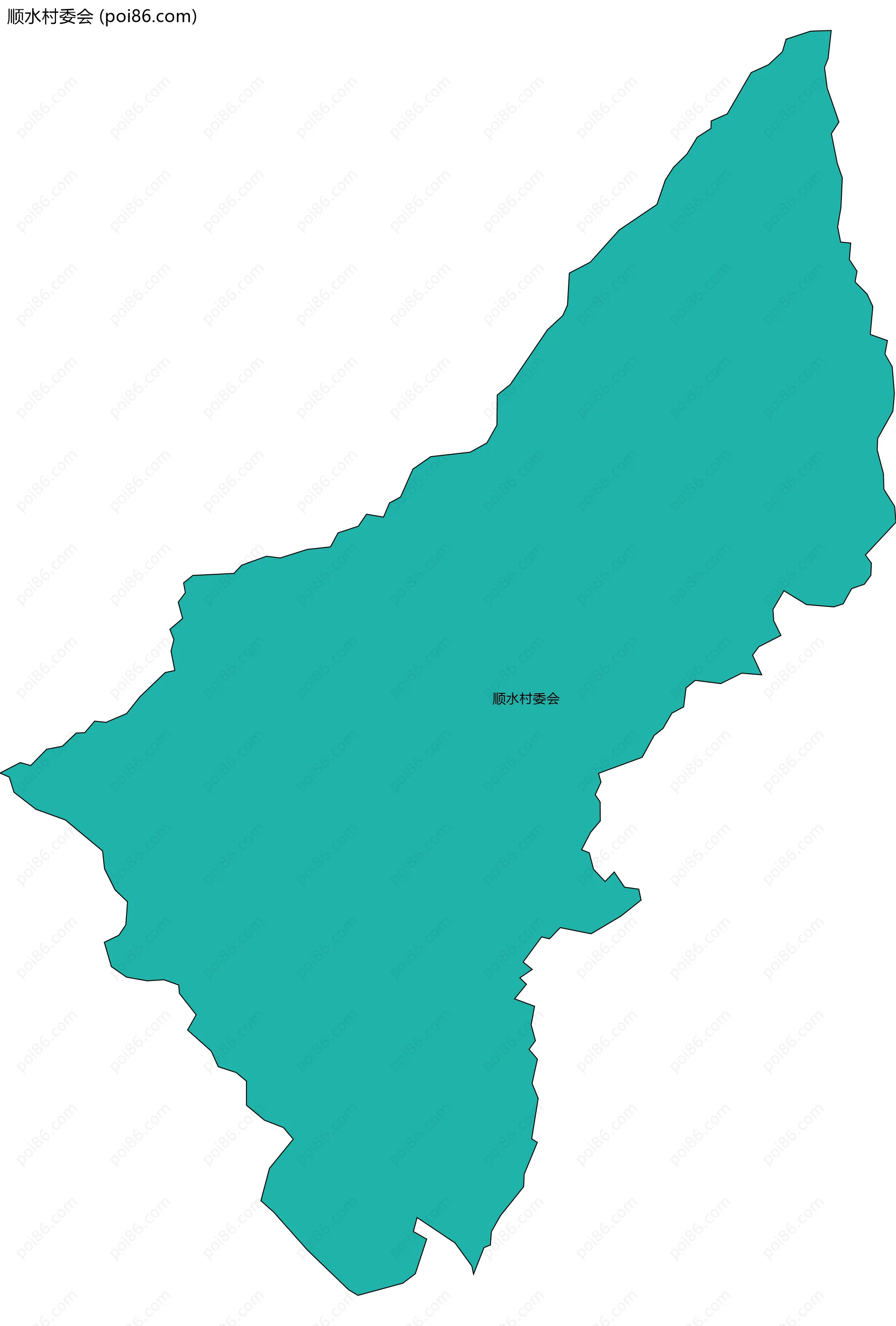 顺水村委会边界地图