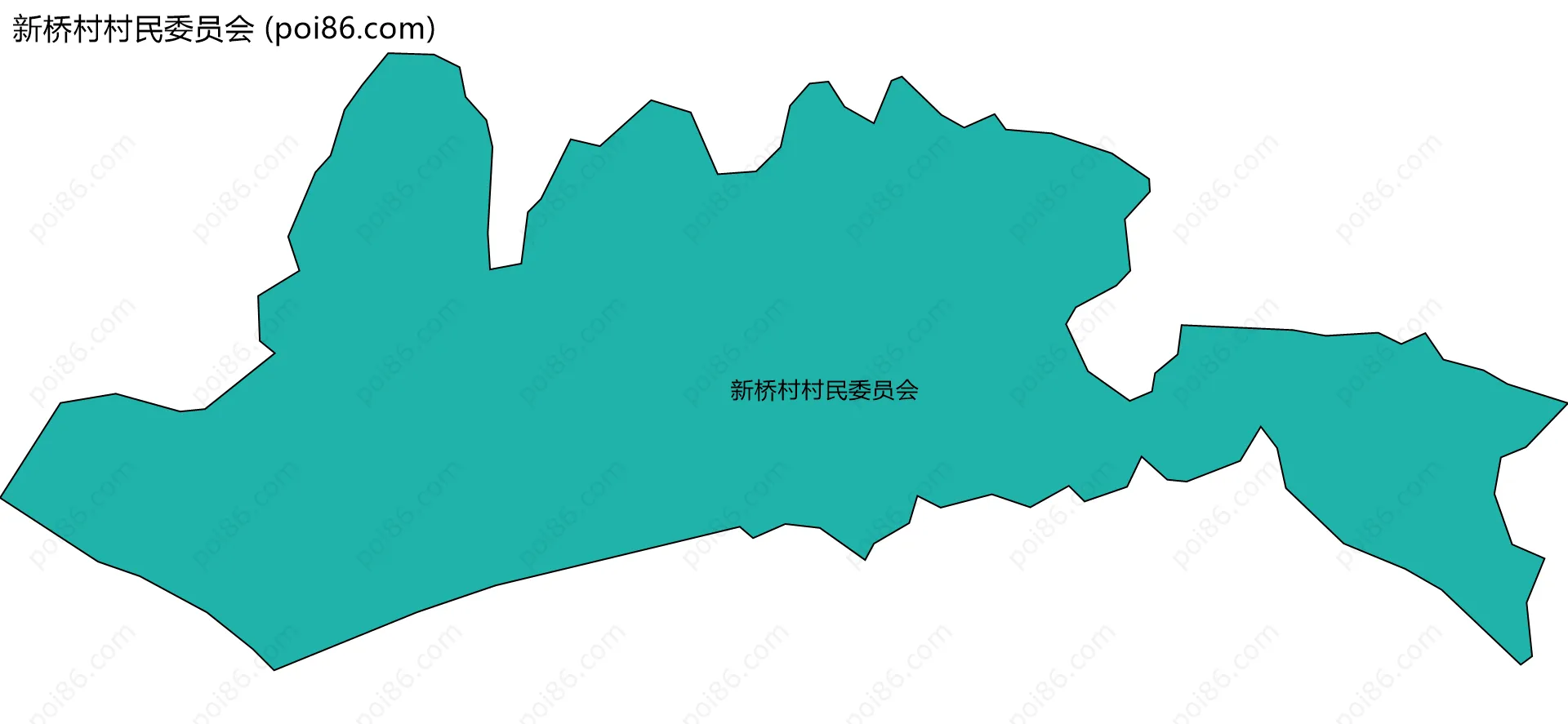 新桥村村民委员会边界地图