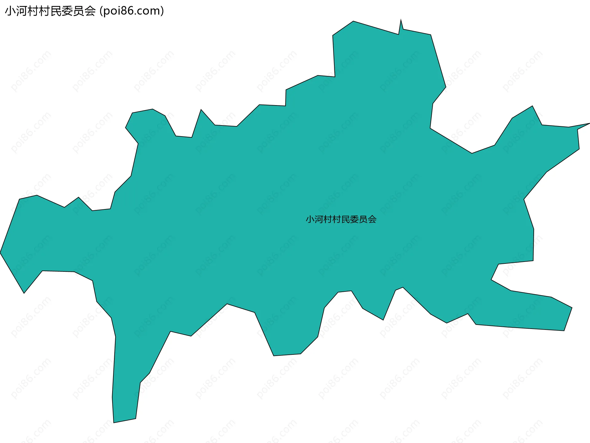 小河村村民委员会边界地图