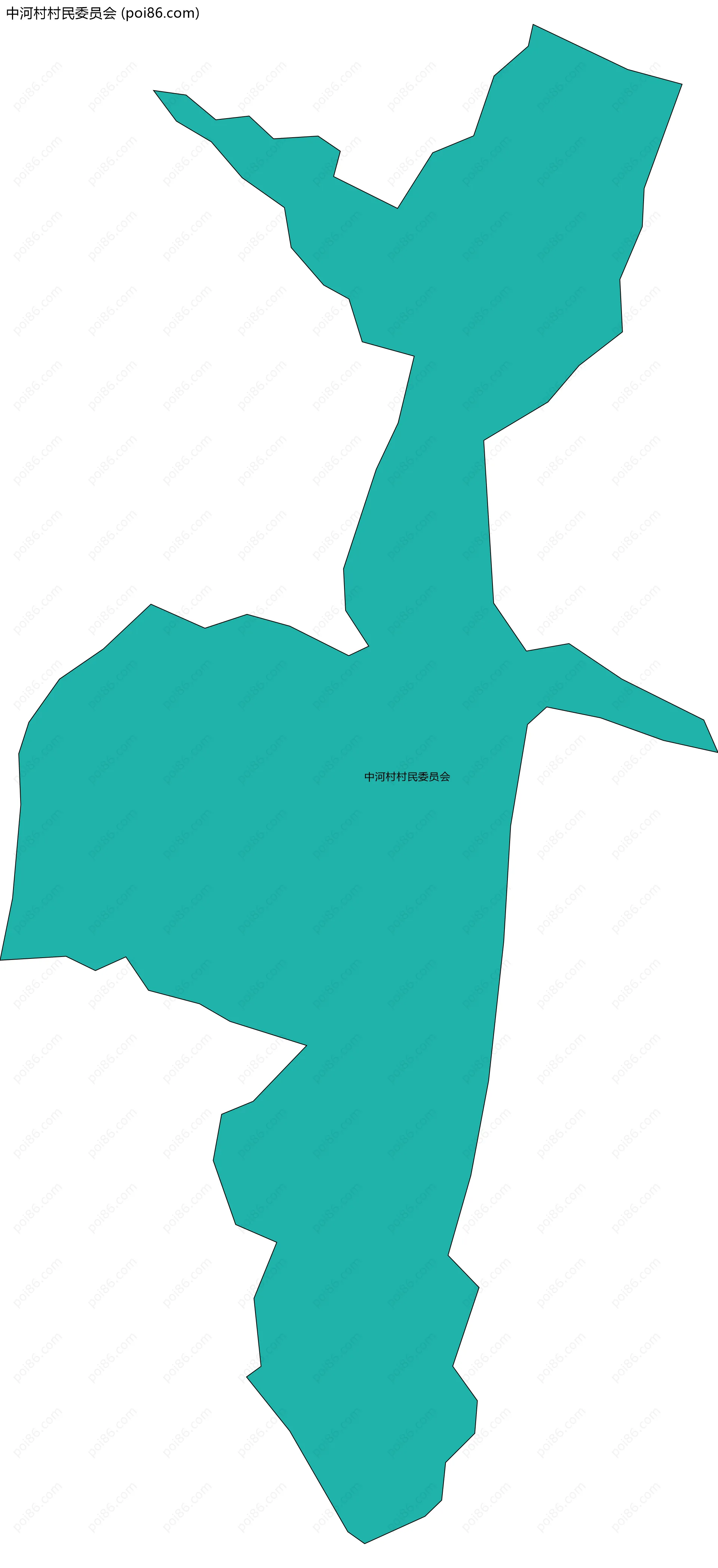 中河村村民委员会边界地图