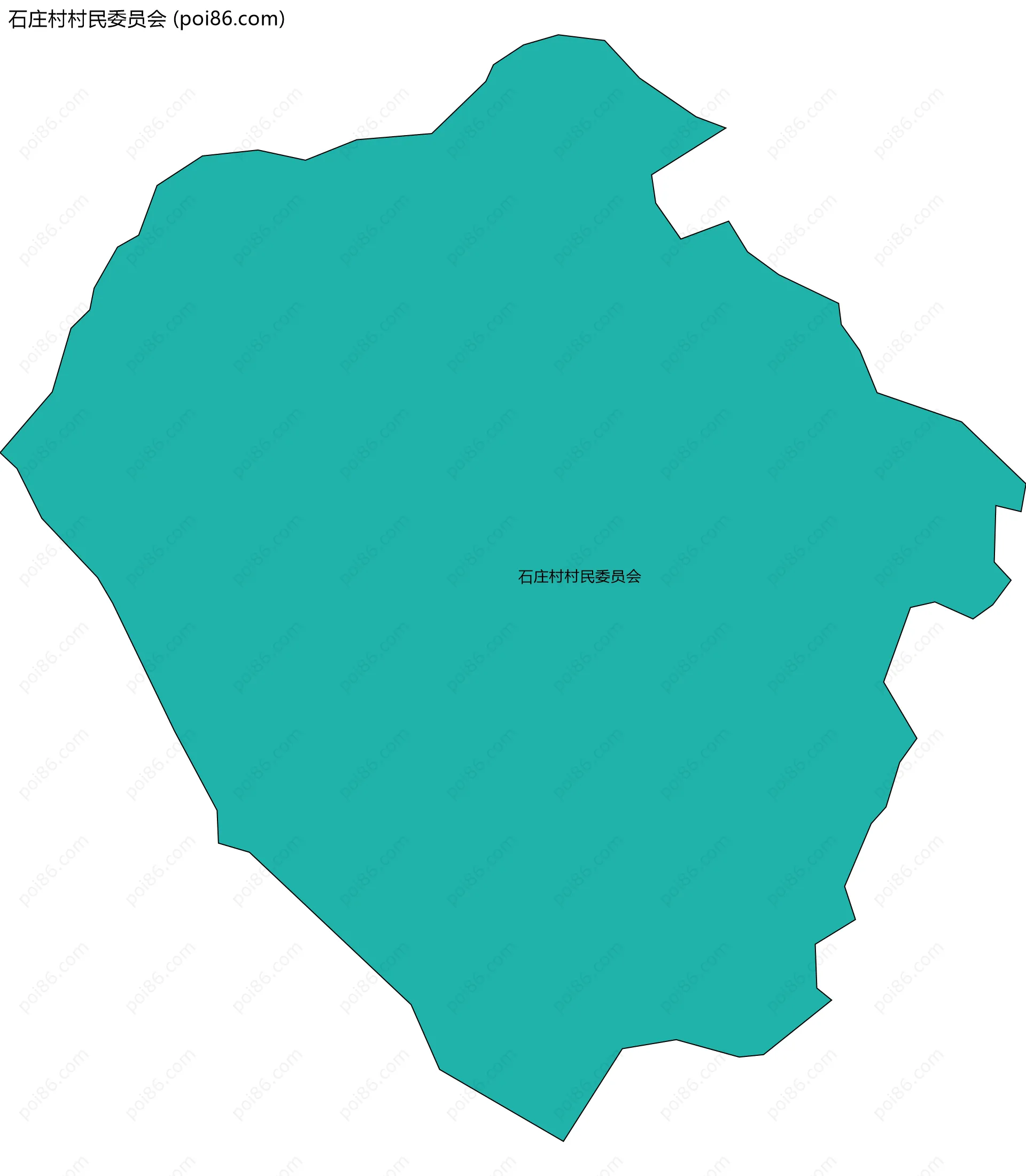 石庄村村民委员会边界地图