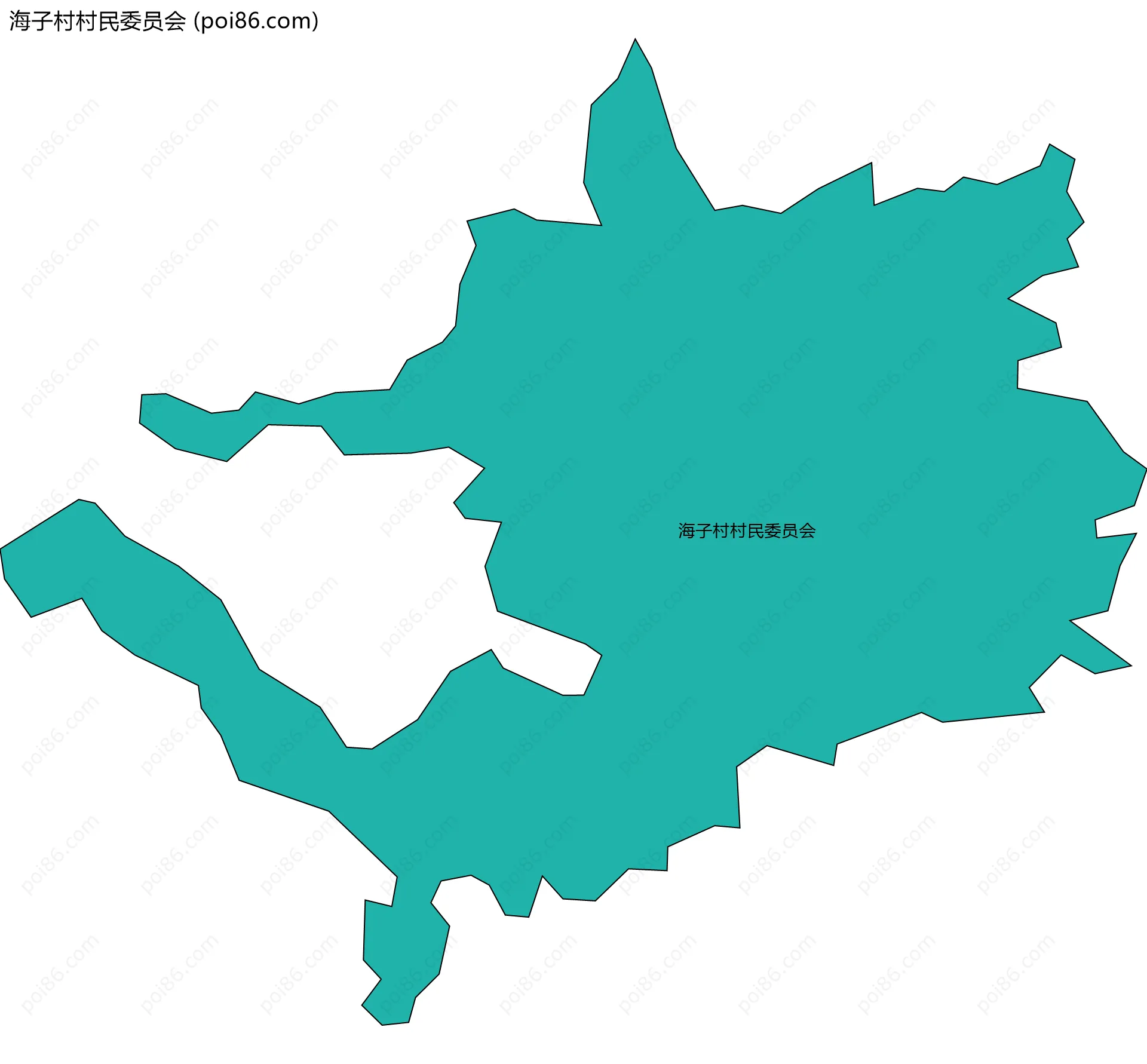 海子村村民委员会边界地图