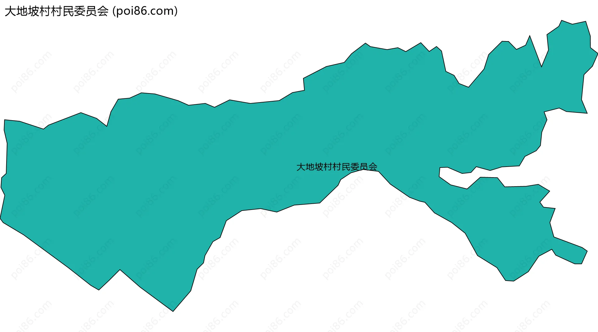 大地坡村村民委员会边界地图