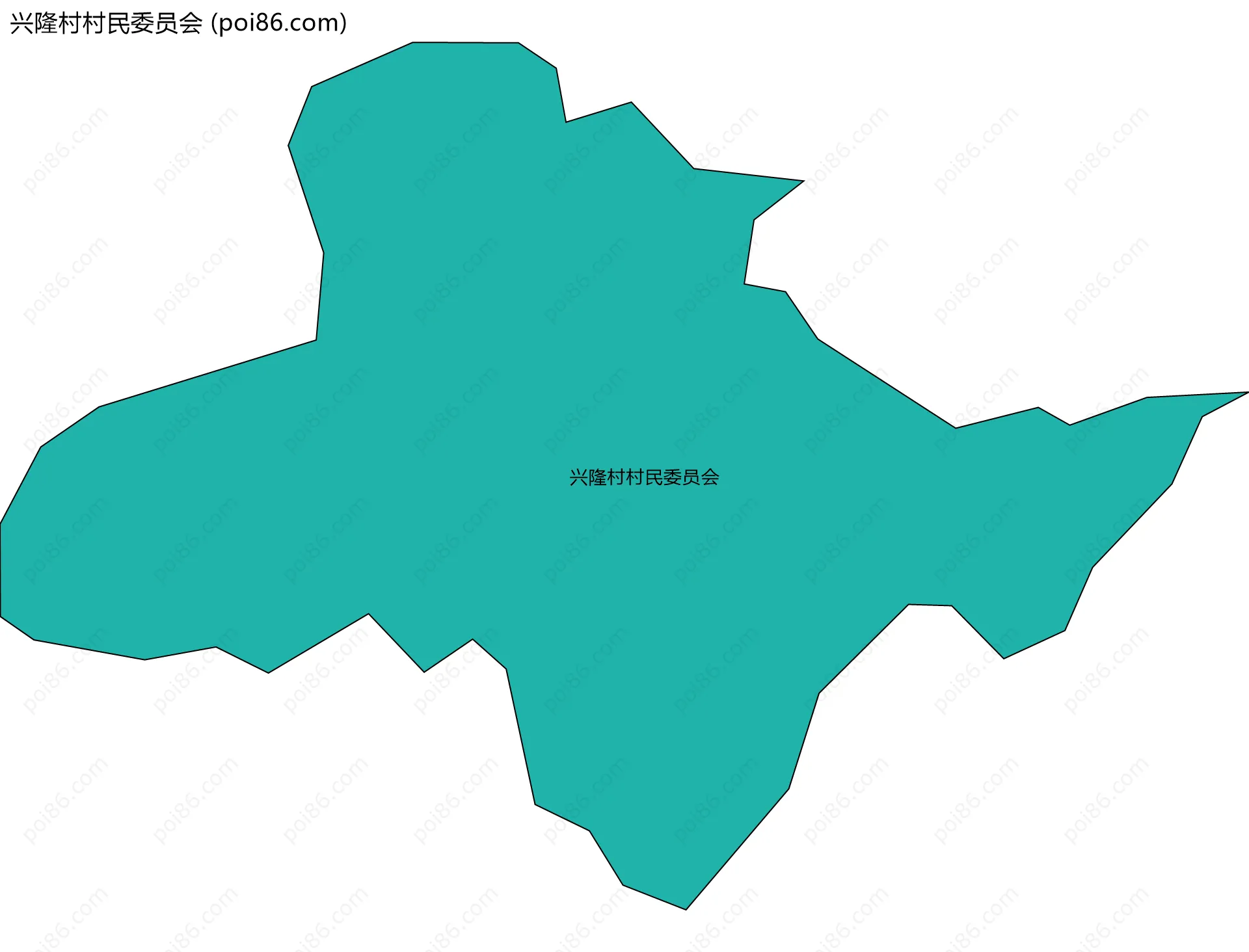 兴隆村村民委员会边界地图