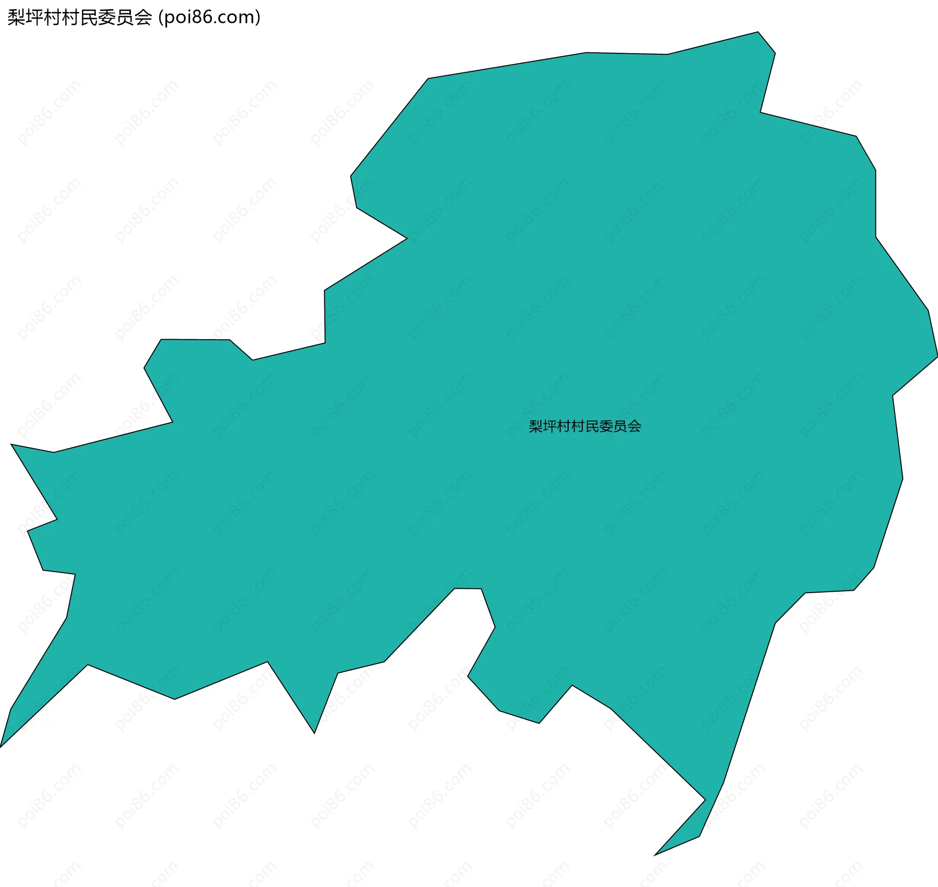 梨坪村村民委员会边界地图