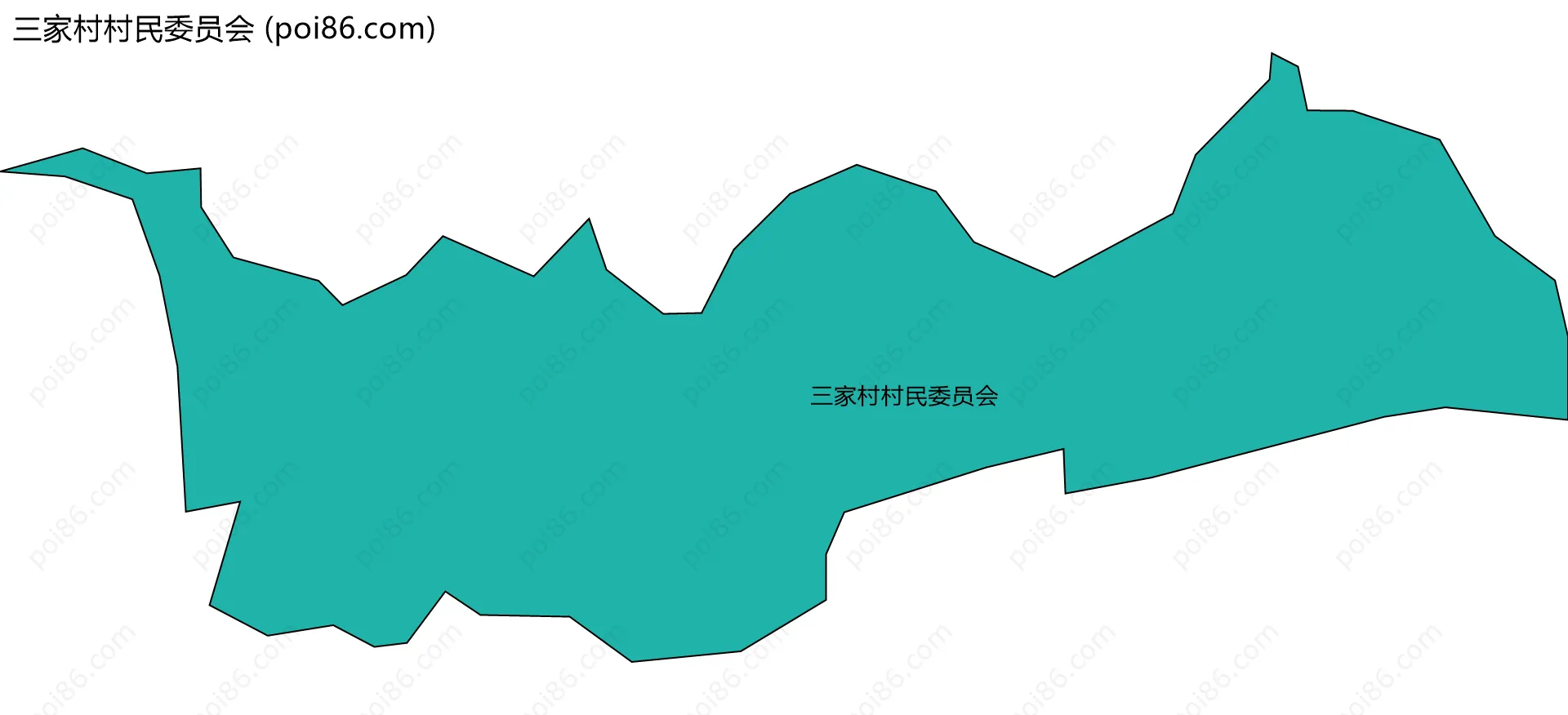 三家村村民委员会边界地图