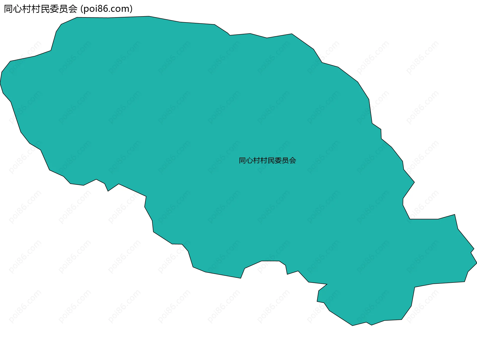 同心村村民委员会边界地图