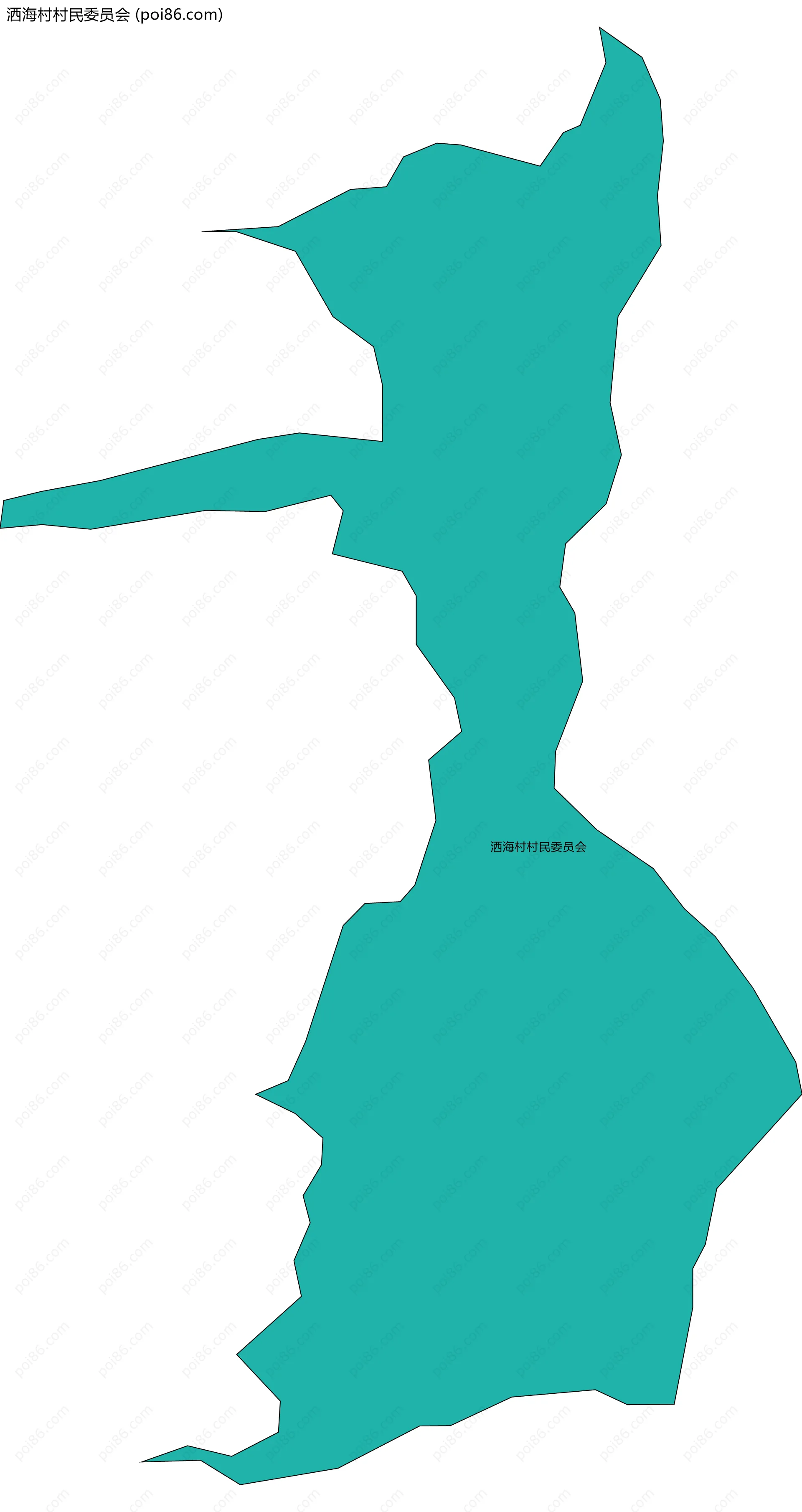 洒海村村民委员会边界地图