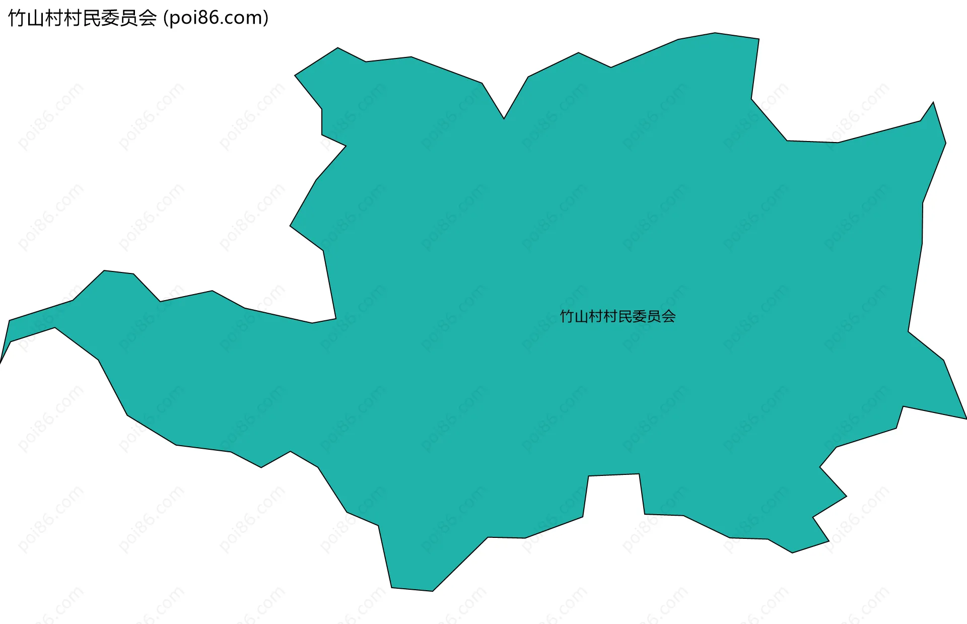 竹山村村民委员会边界地图