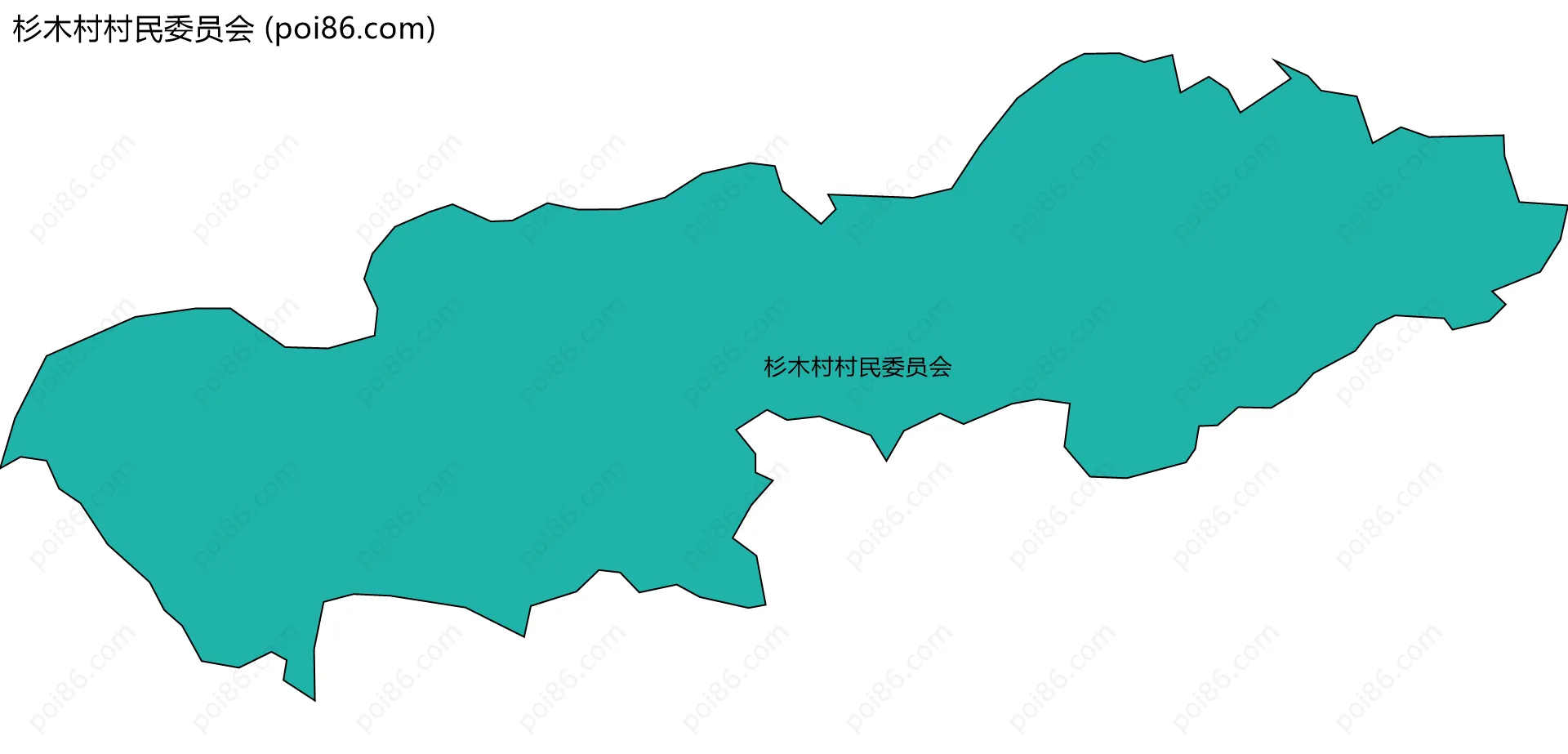 杉木村村民委员会边界地图