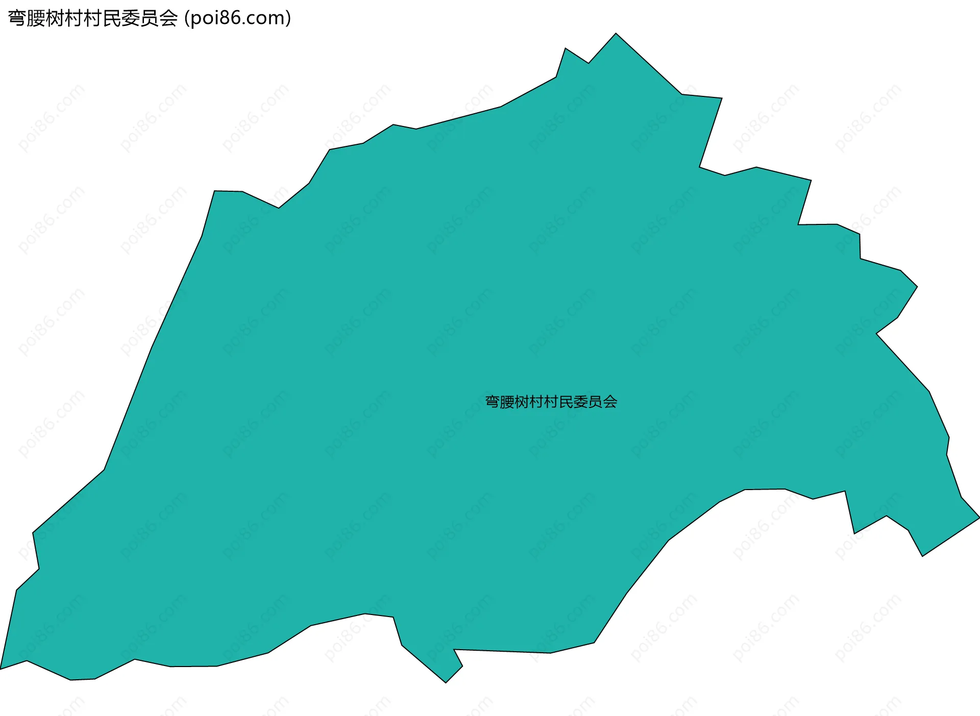 弯腰树村村民委员会边界地图