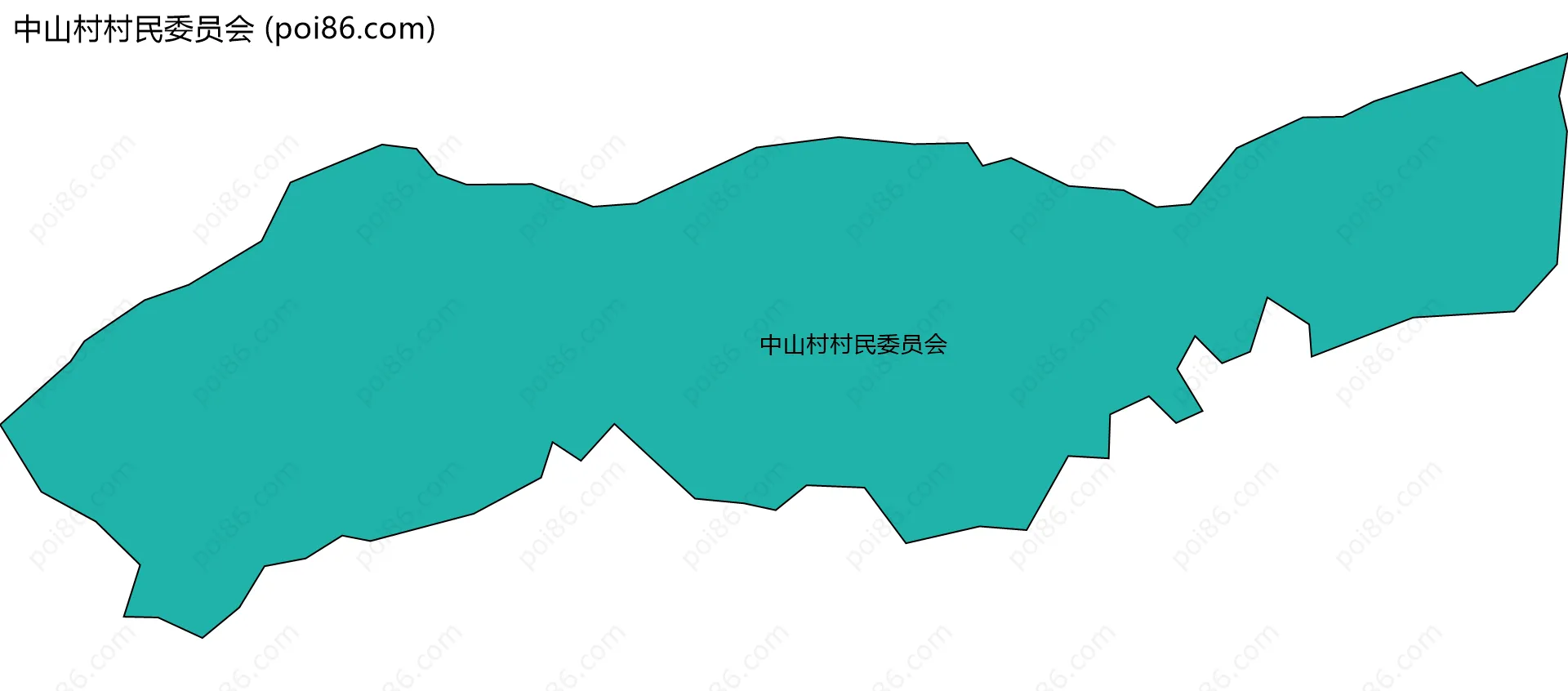 中山村村民委员会边界地图