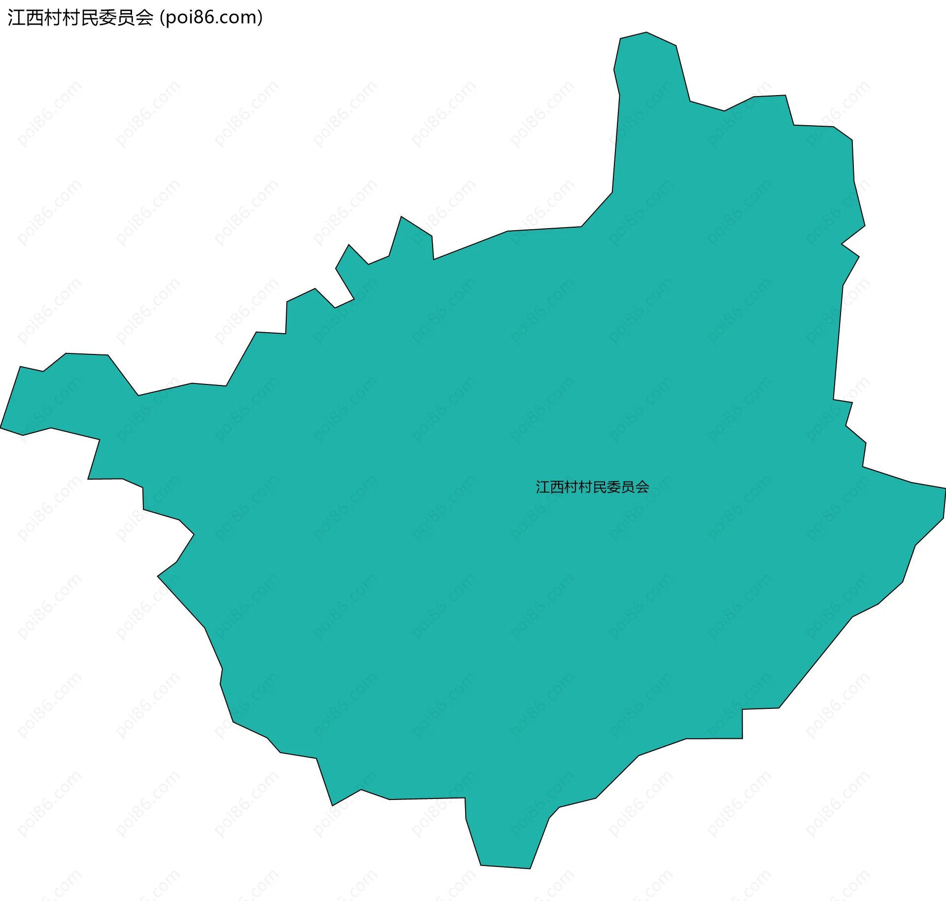 江西村村民委员会边界地图