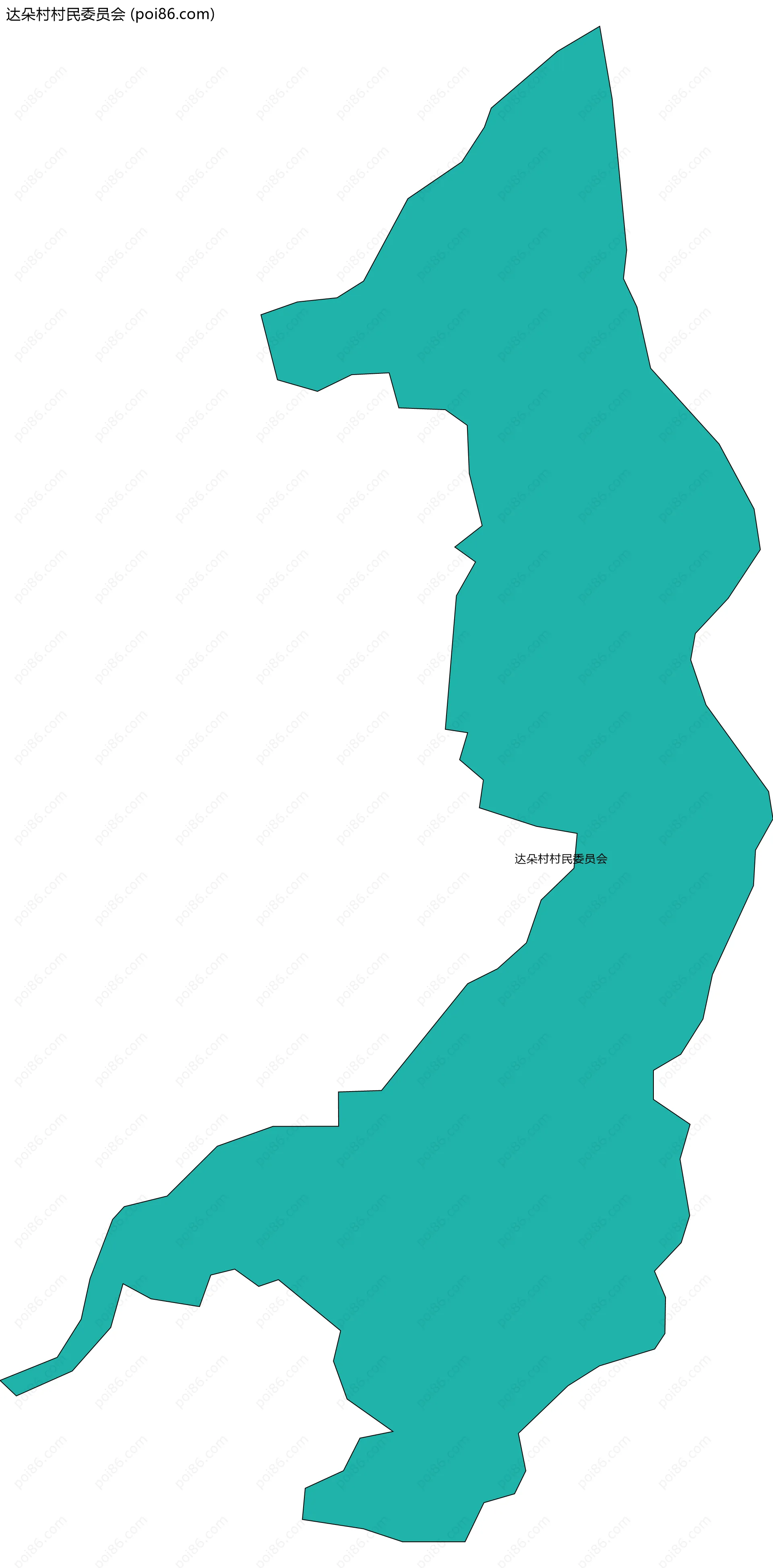 达朵村村民委员会边界地图