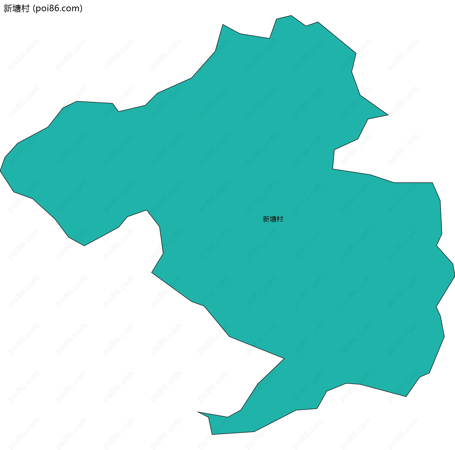 新塘村边界地图