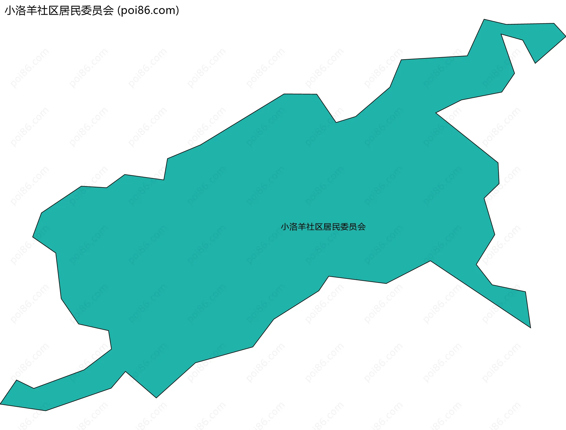 小洛羊社区居民委员会边界地图