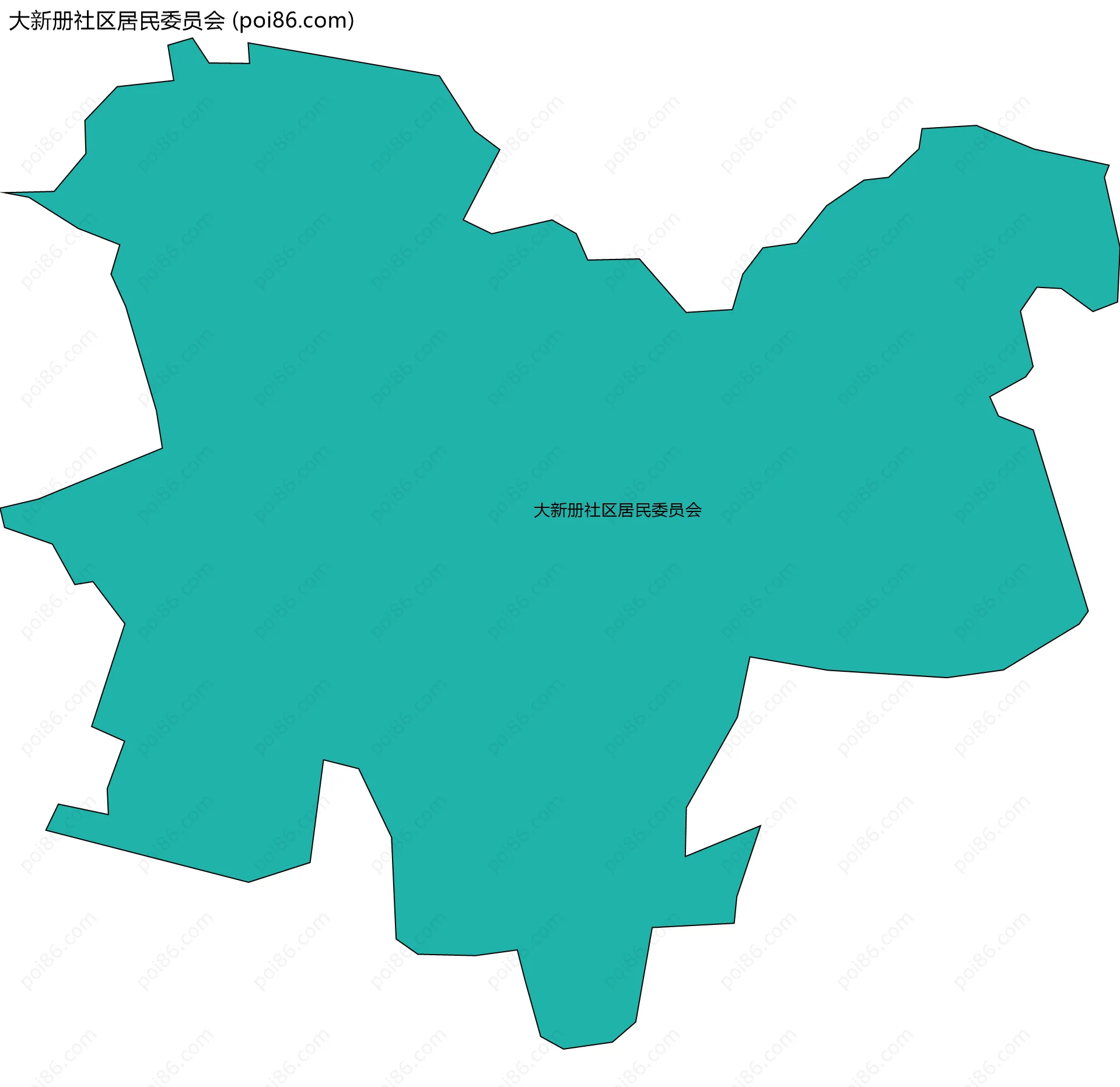 大新册社区居民委员会边界地图