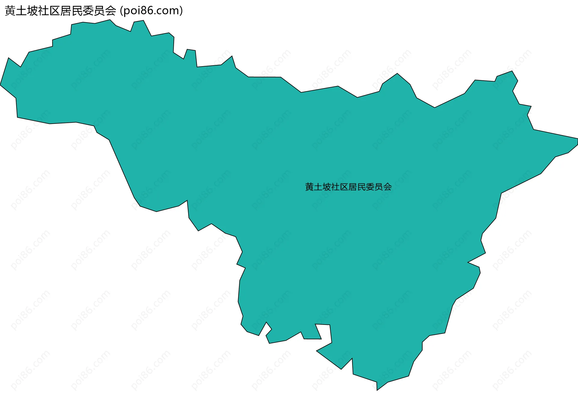 黄土坡社区居民委员会边界地图