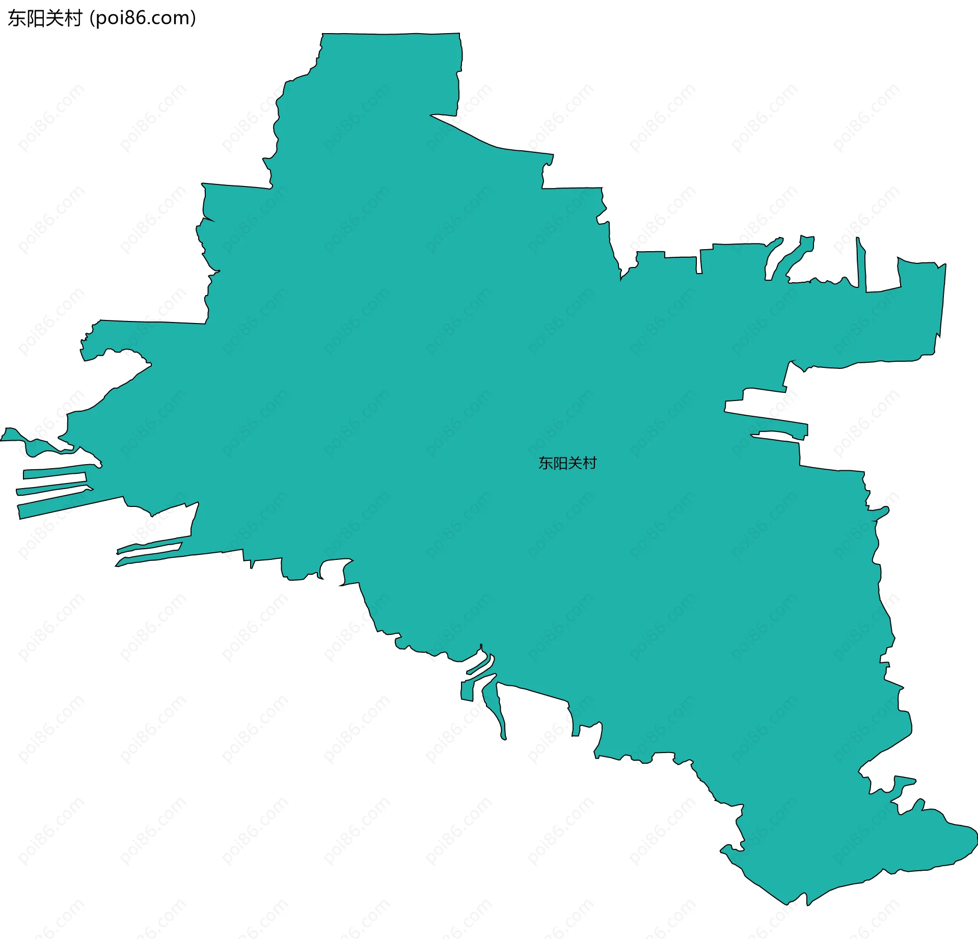 东阳关村边界地图