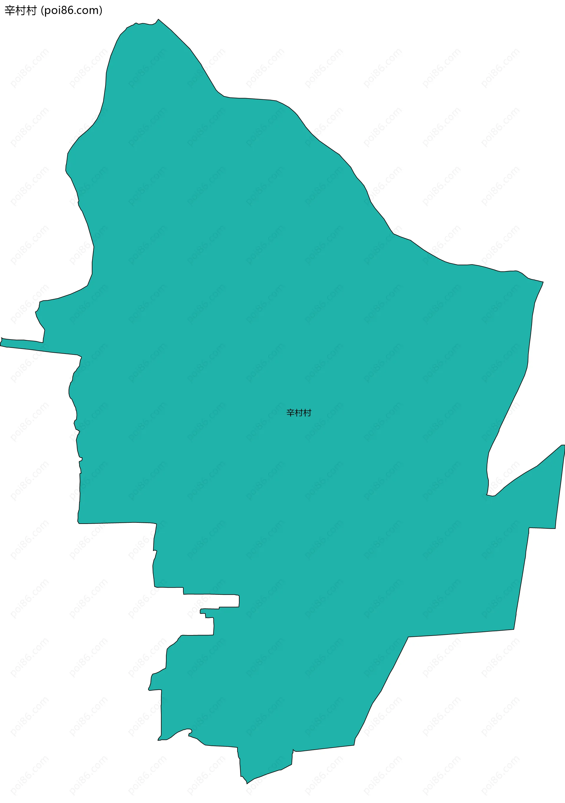 辛村村边界地图