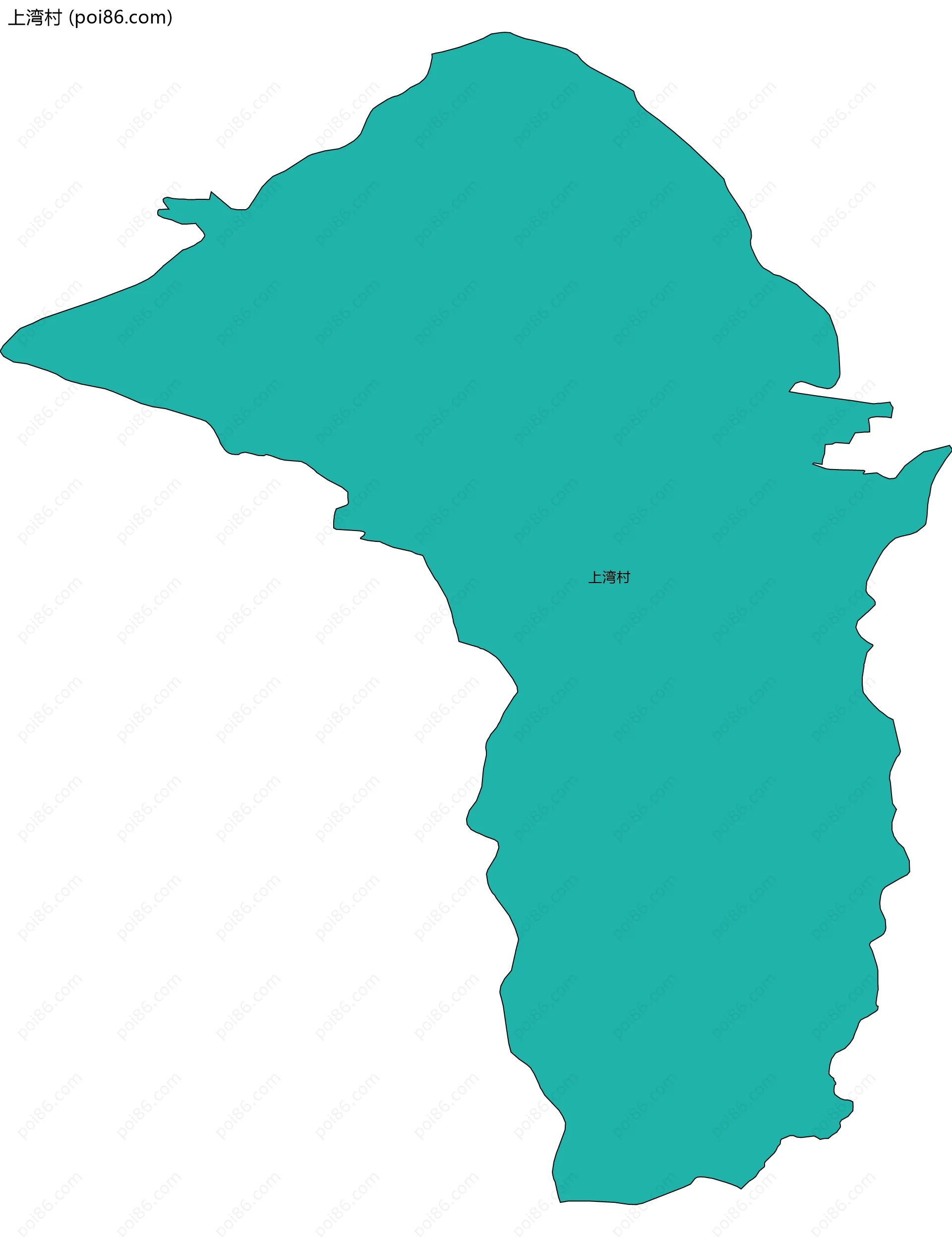 上湾村边界地图