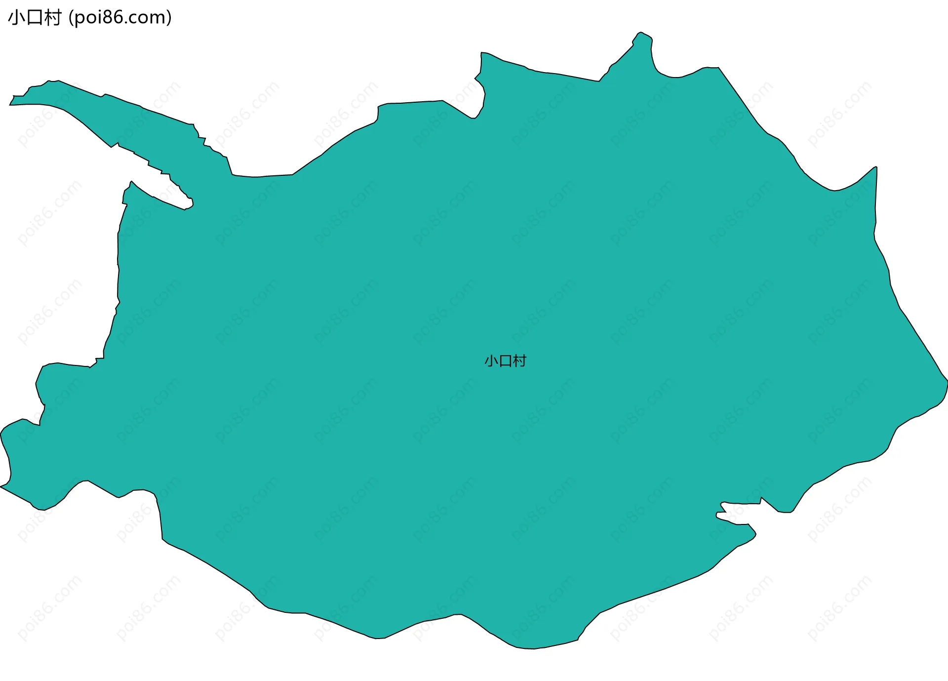 小口村边界地图