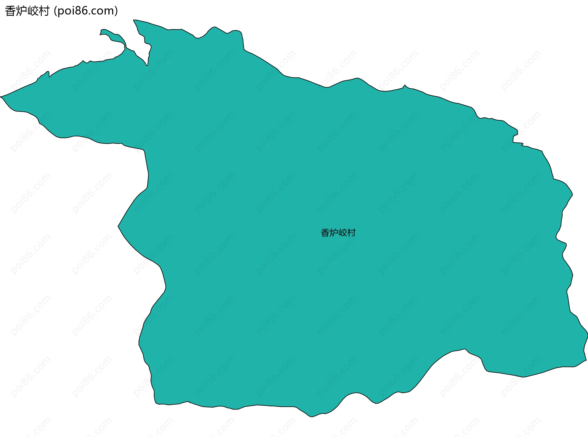 香炉峧村边界地图