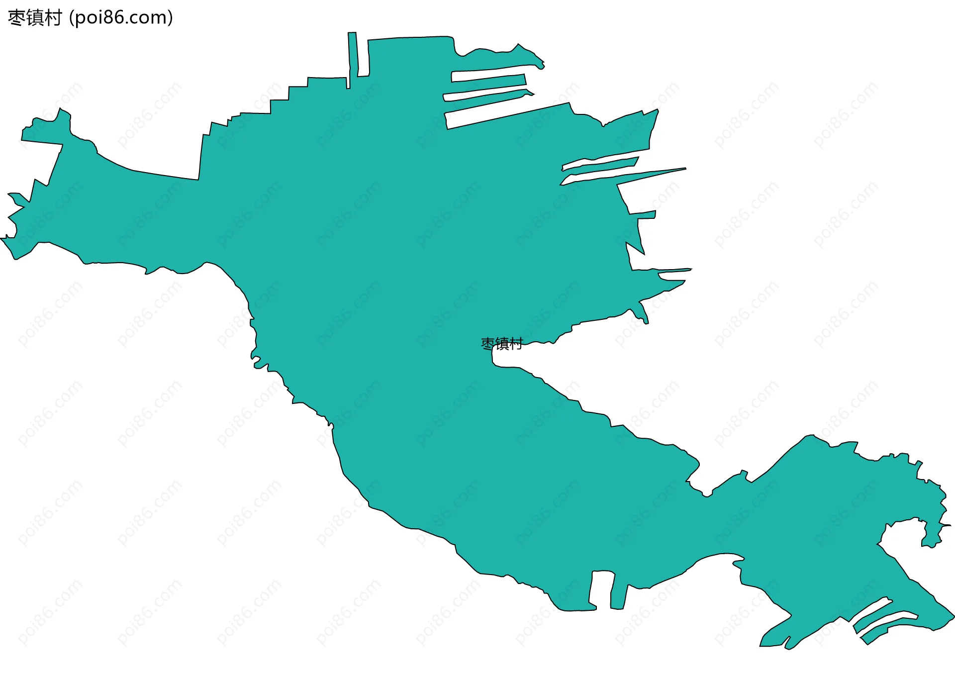 枣镇村边界地图