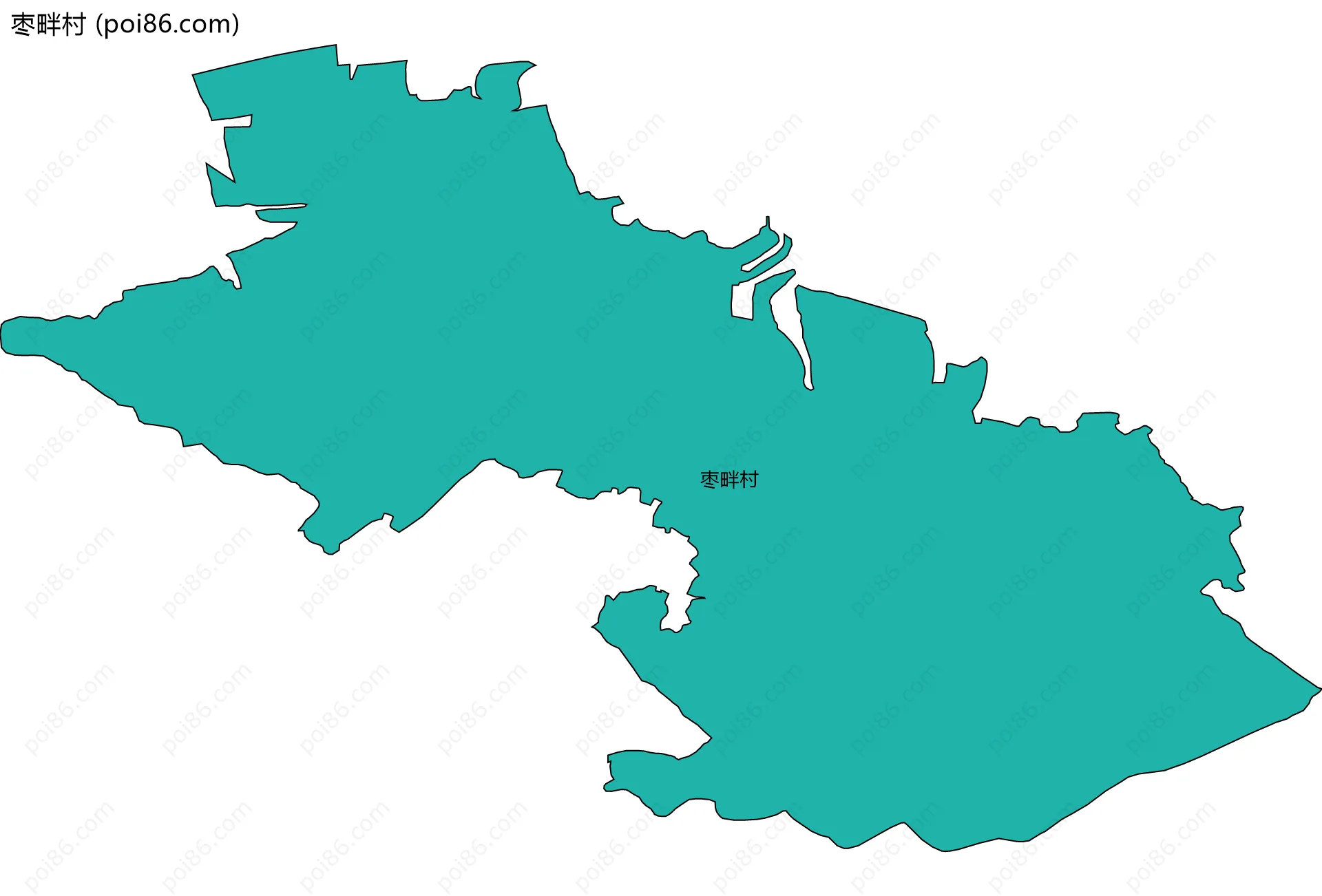 枣畔村边界地图