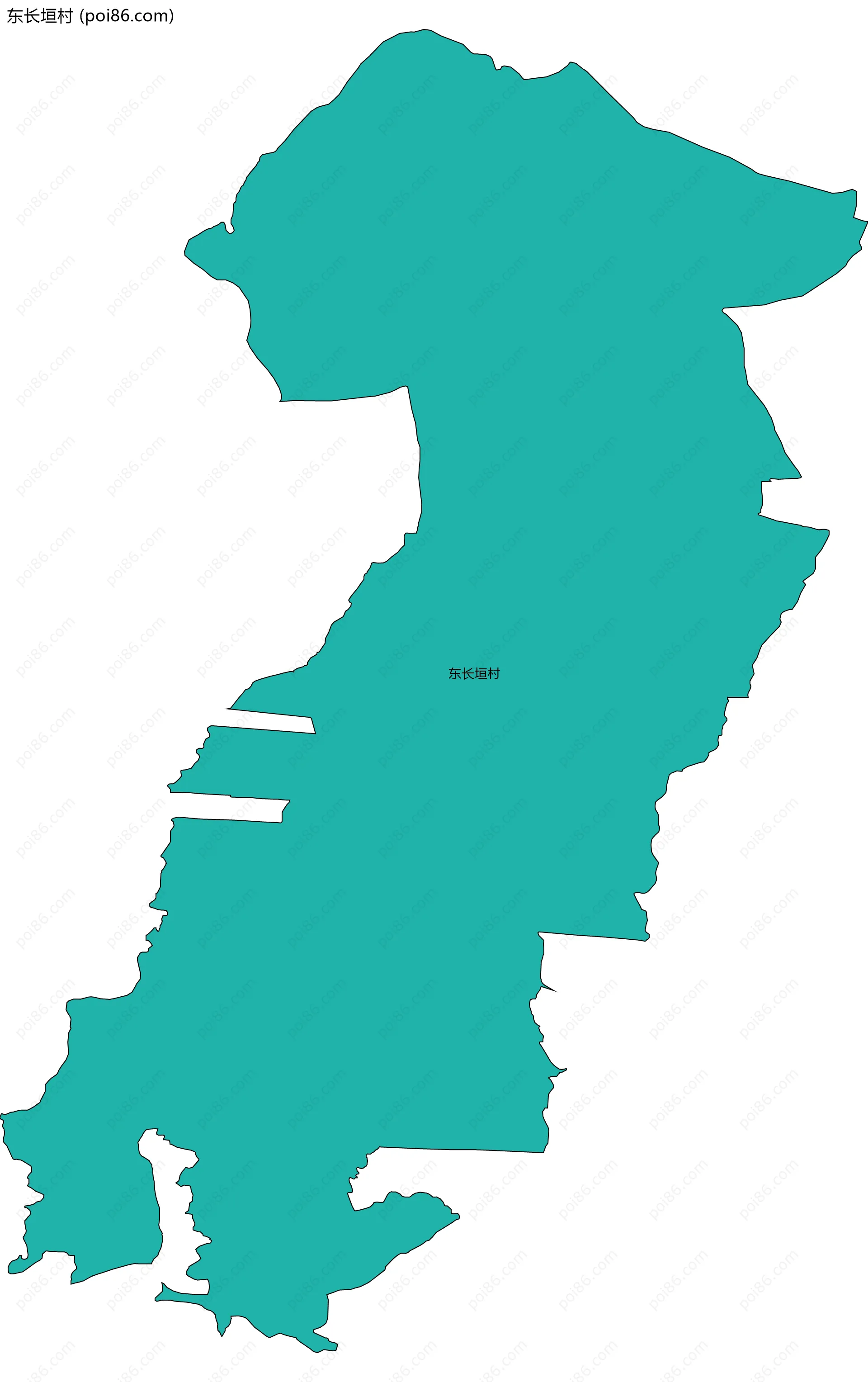 东长垣村边界地图