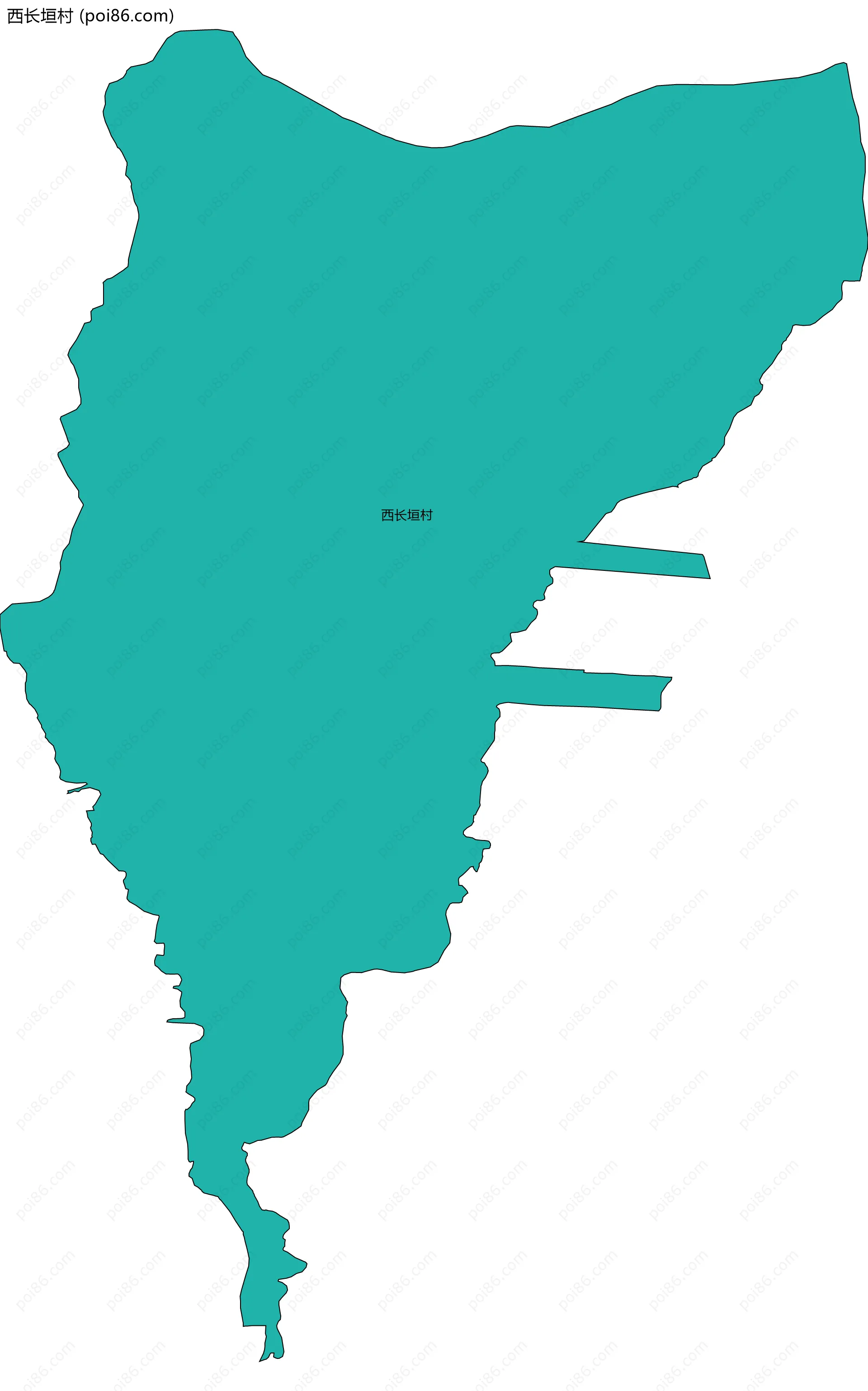 西长垣村边界地图