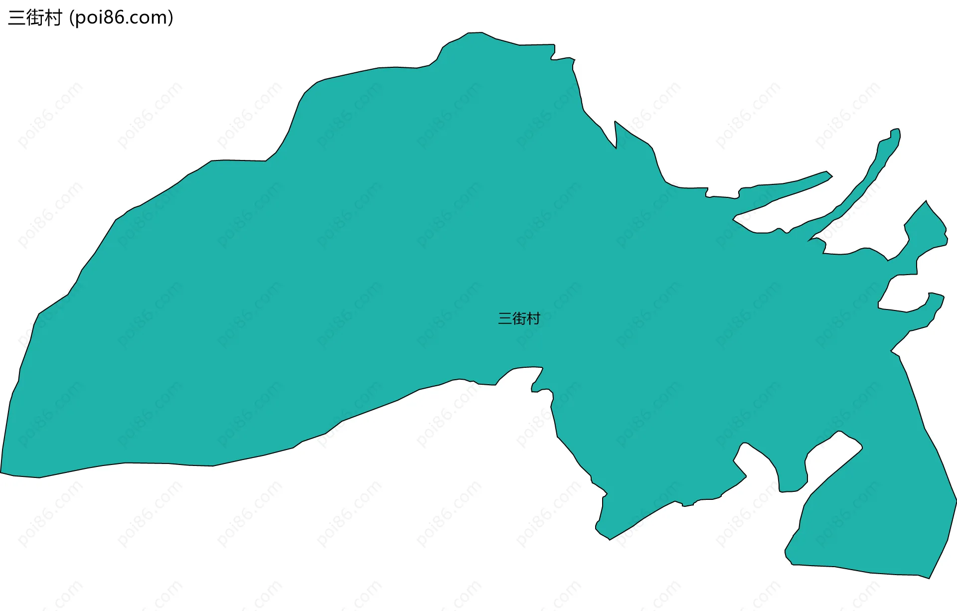 三街村边界地图