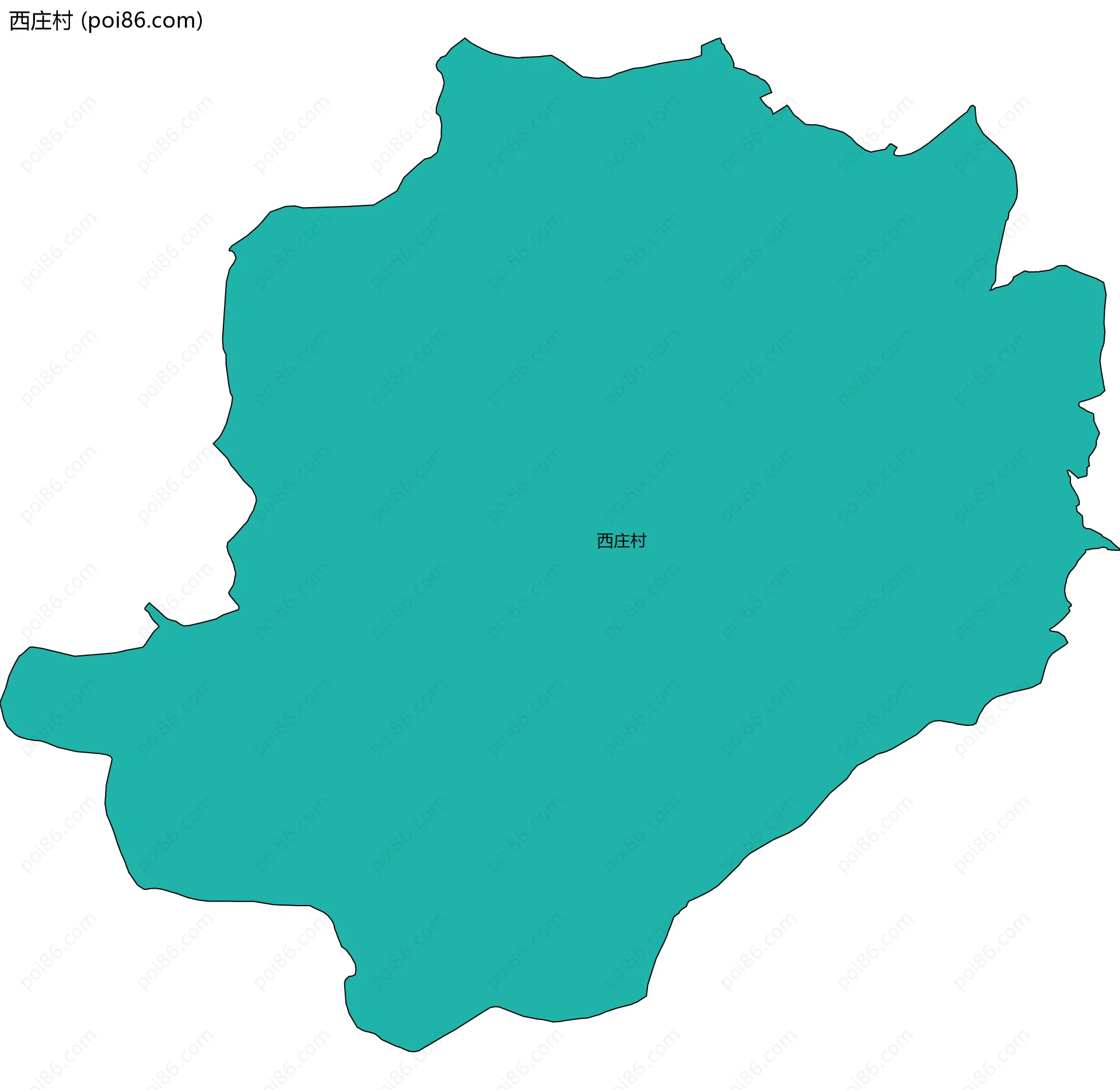 西庄村边界地图