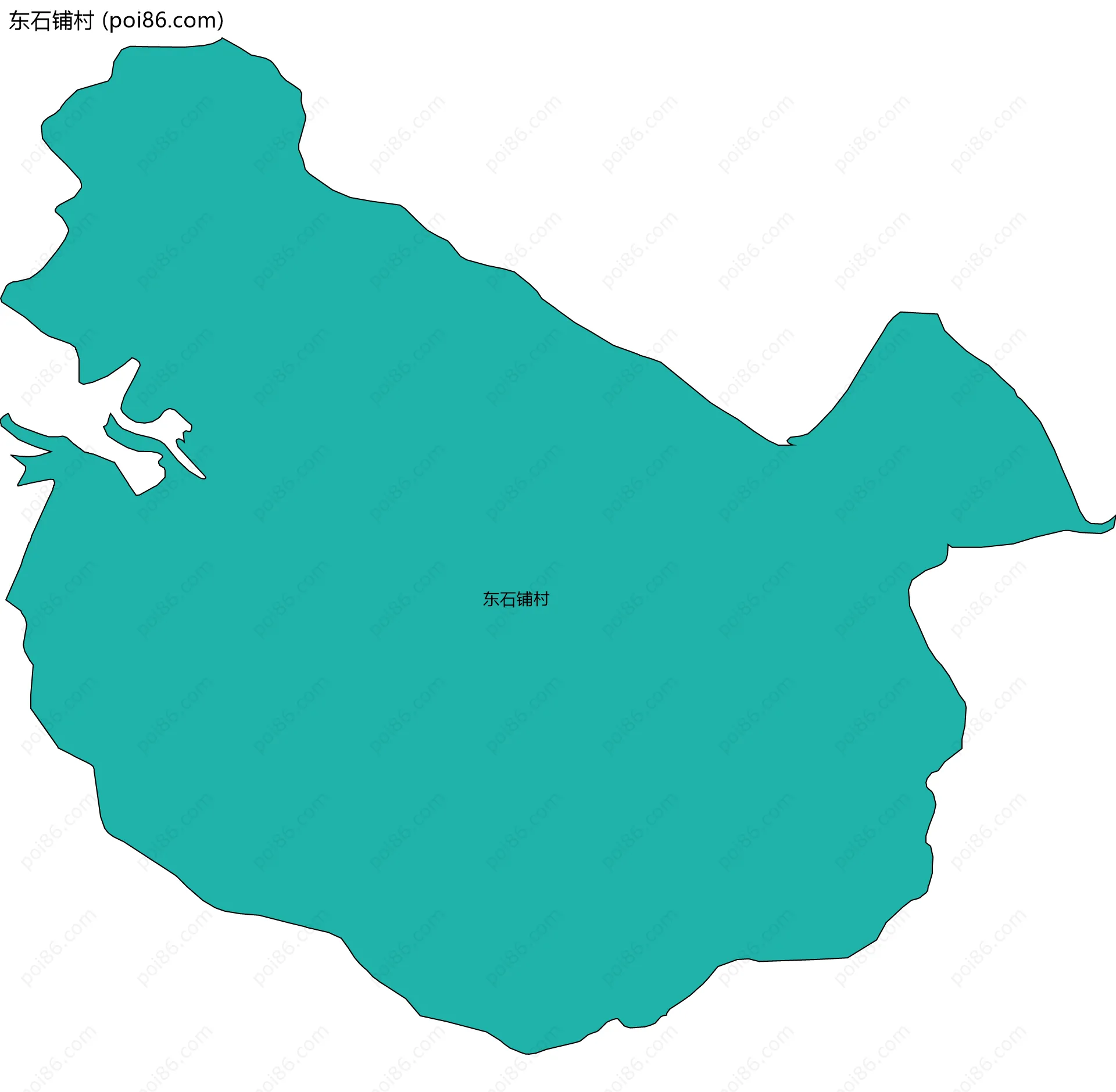东石铺村边界地图